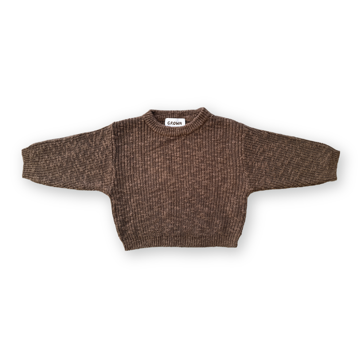 Grown Chunky Rib Knit Pull Over (cafe)