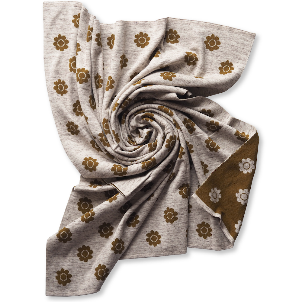 Grown Pansy Blanket (mocha marle)