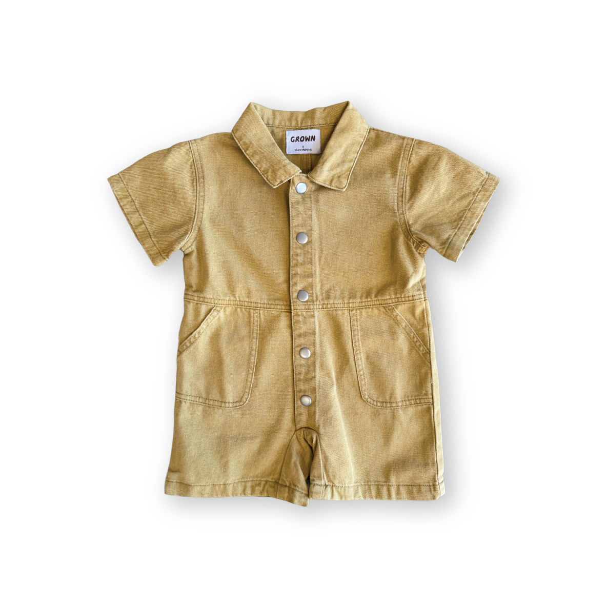 Grown Summer Short Boilersuit (mustard)