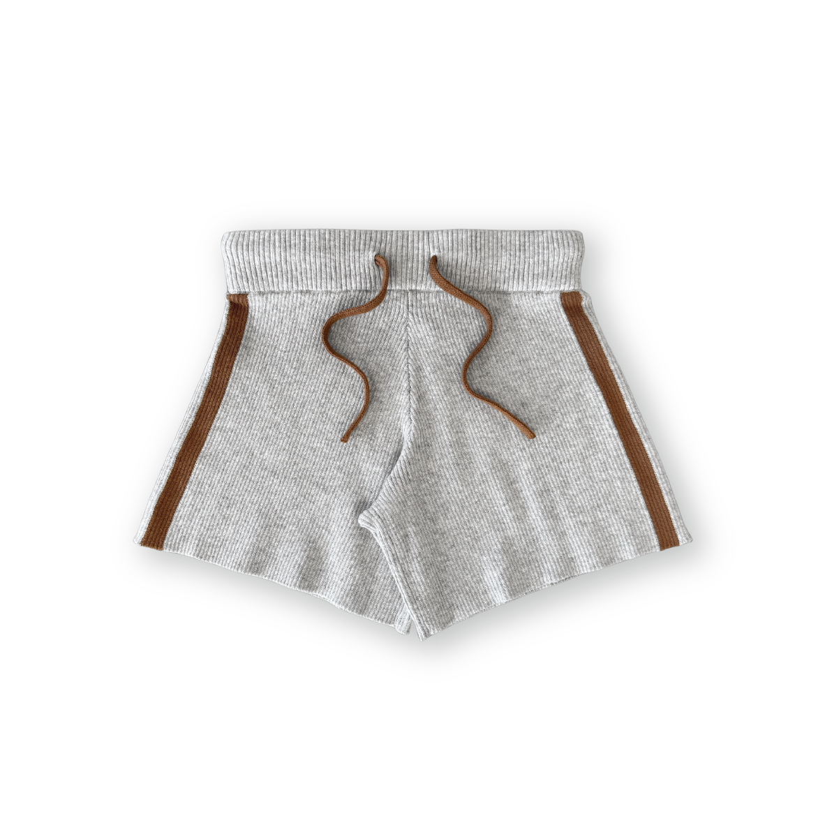 Grown Striped Ribbed Short (grey marle/brownie)