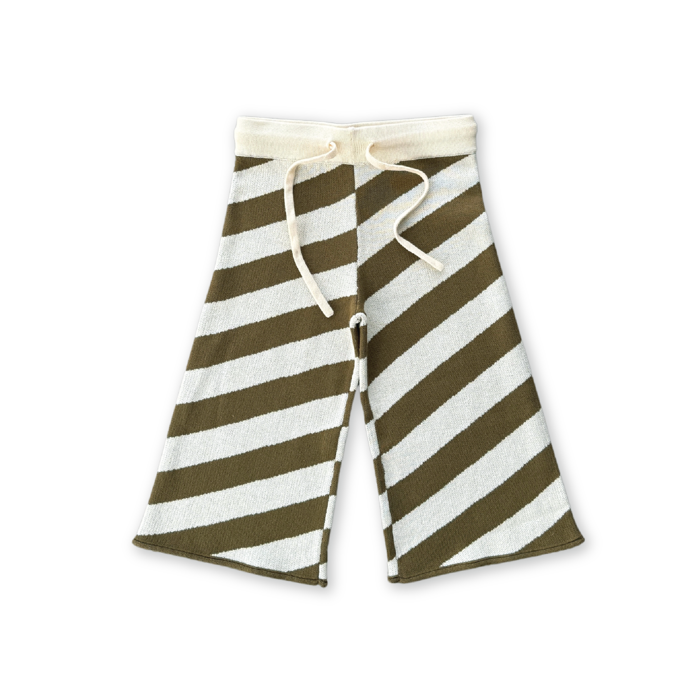 Grown Diagonal Stripe Knit Flares (coffee)