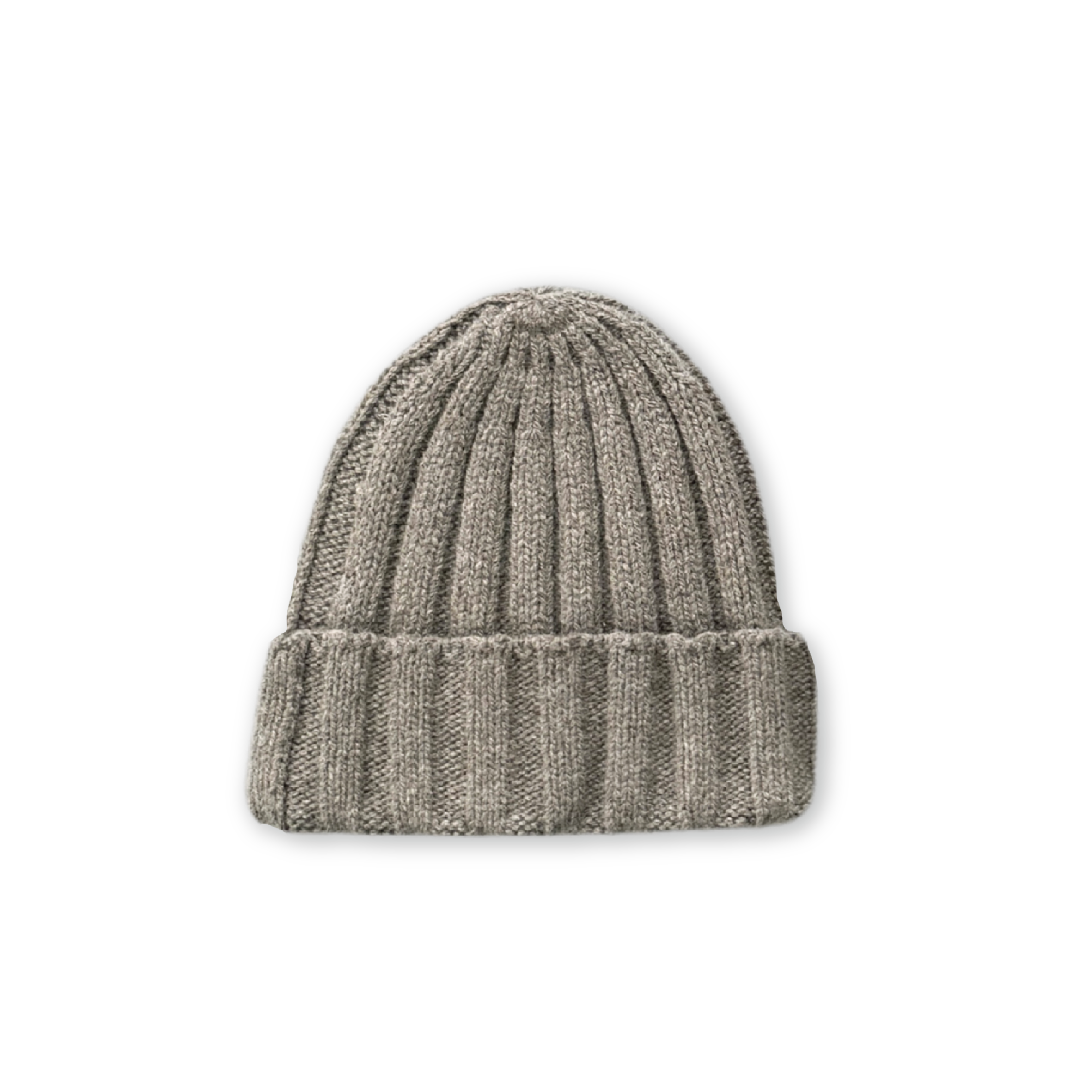 Grown Merino Blend Ribbed Beanie (grey)