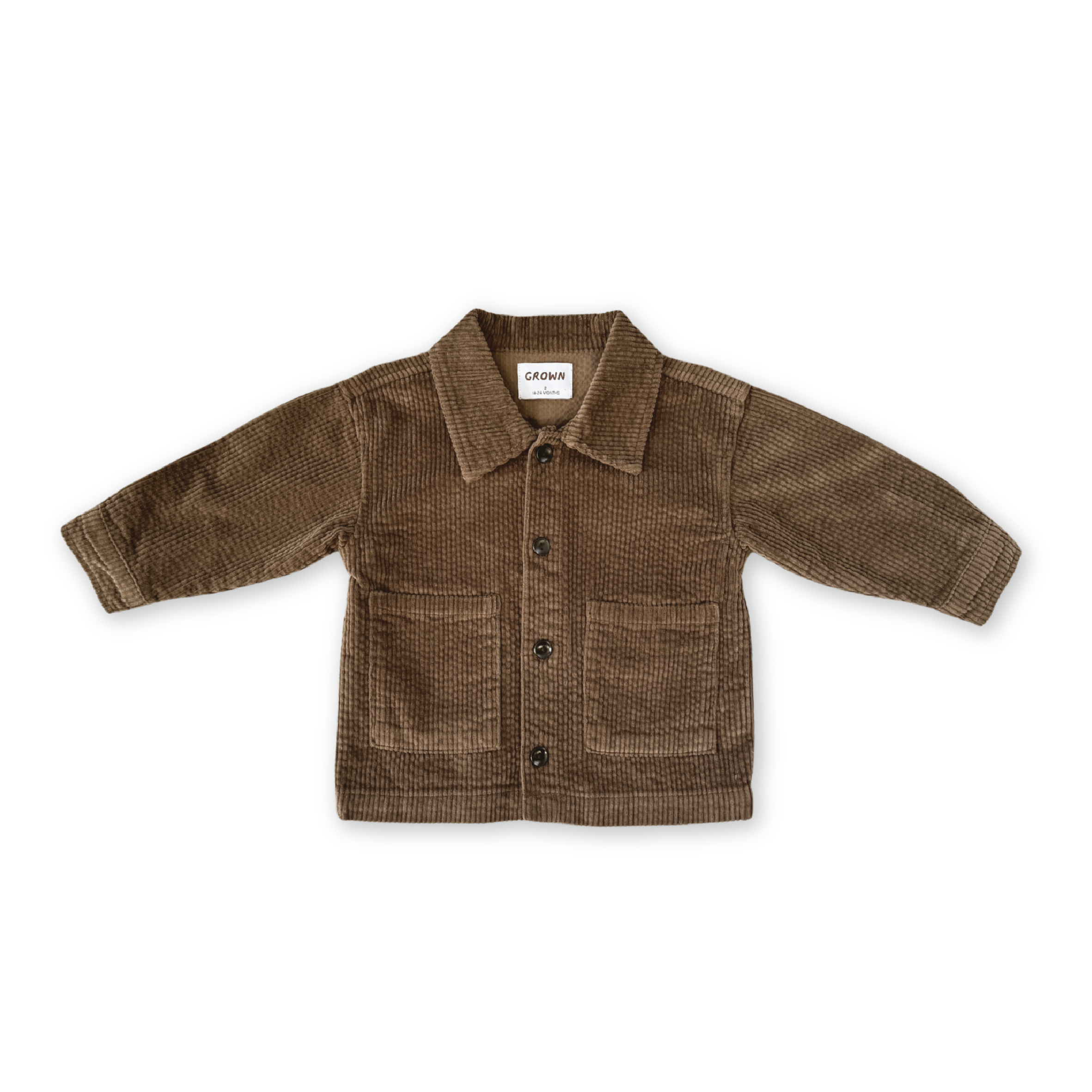 Grown Organic Cord Shirt Jacket (espresso)