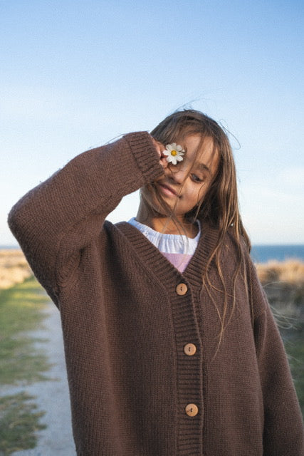 Illoura Wool Knit Cardigan (cocoa)