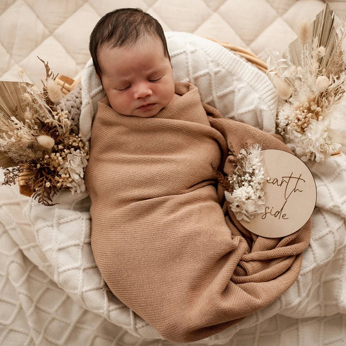 The Nest Australia Classic Knit Blanket (hazelnut)