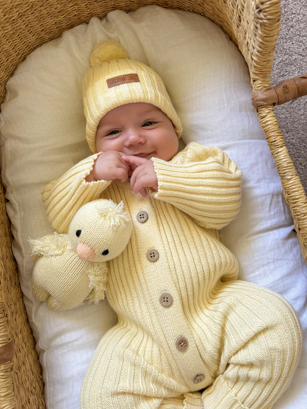 Little B's Nursery Ribbed Beanie ( yellow)