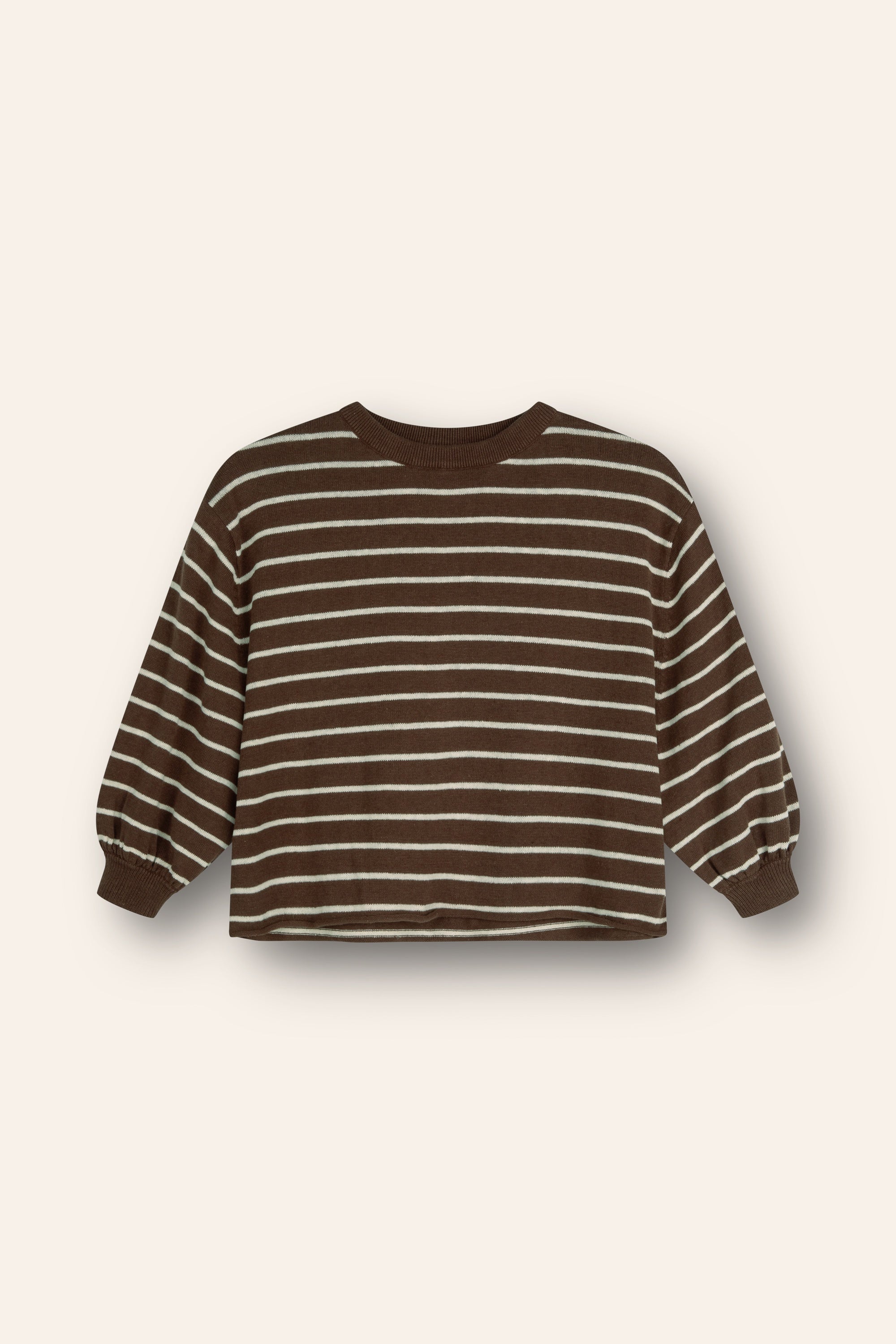 Illoura Lightweight Knit Pullover (choc stripe)