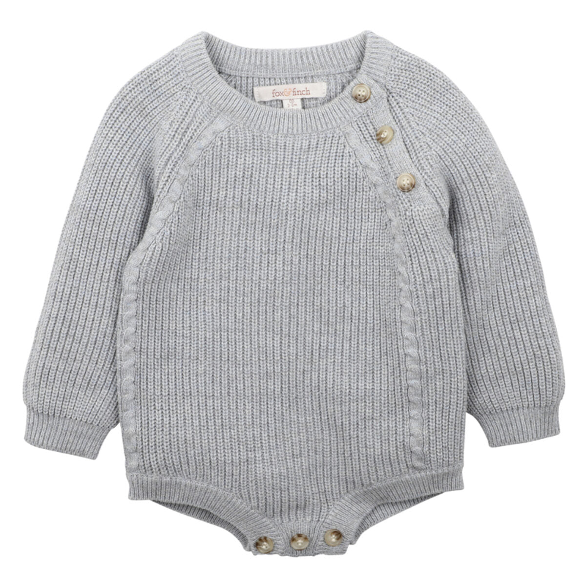 Fox and Finch Dragon Rib Knit Bodysuit (soft blue)