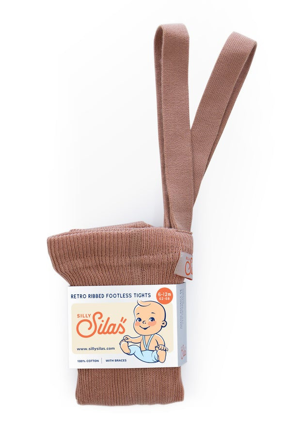 Silly Silas Footless Cotton Tights (light brown)