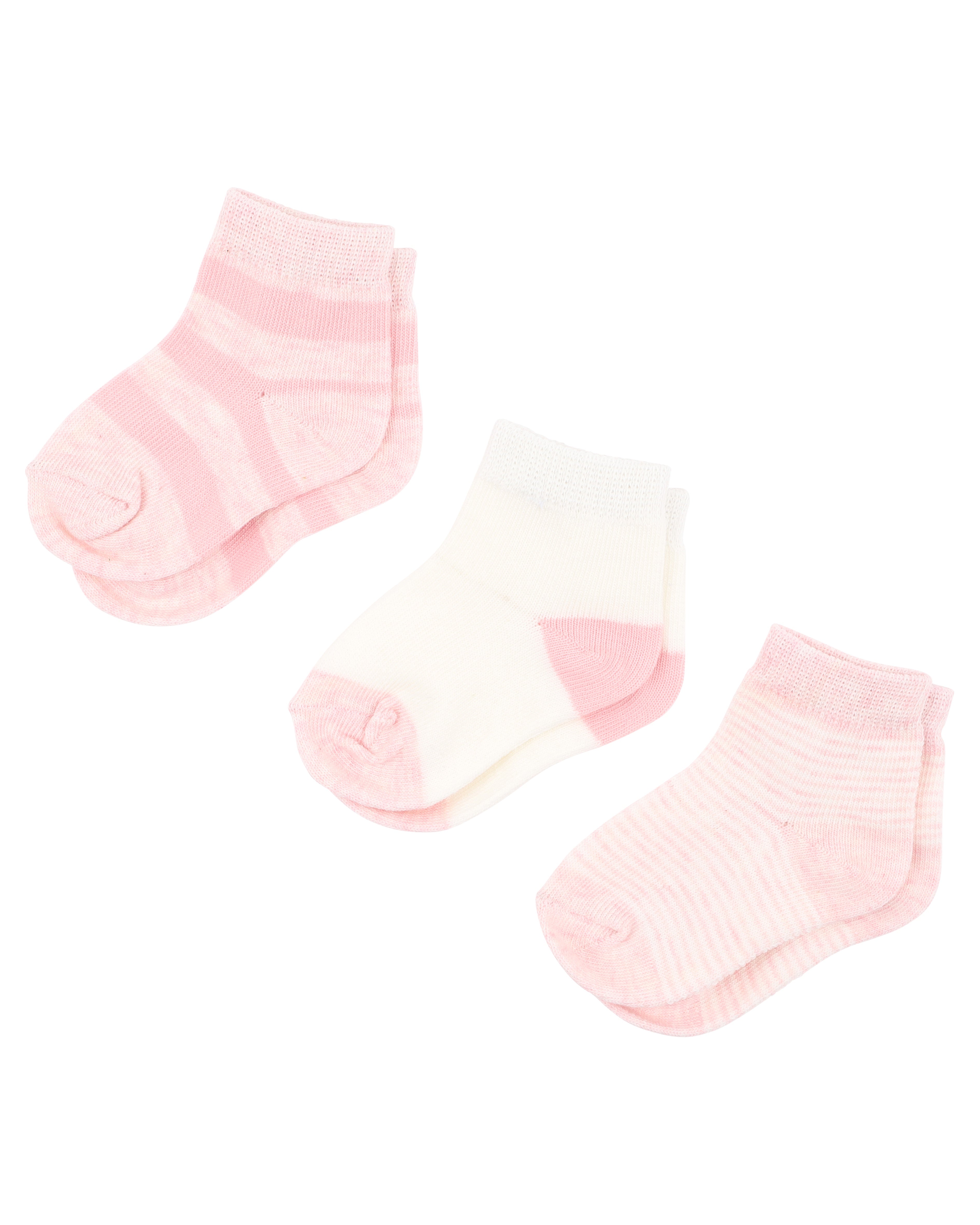 Bebe 3Pk Socks (pink multi)