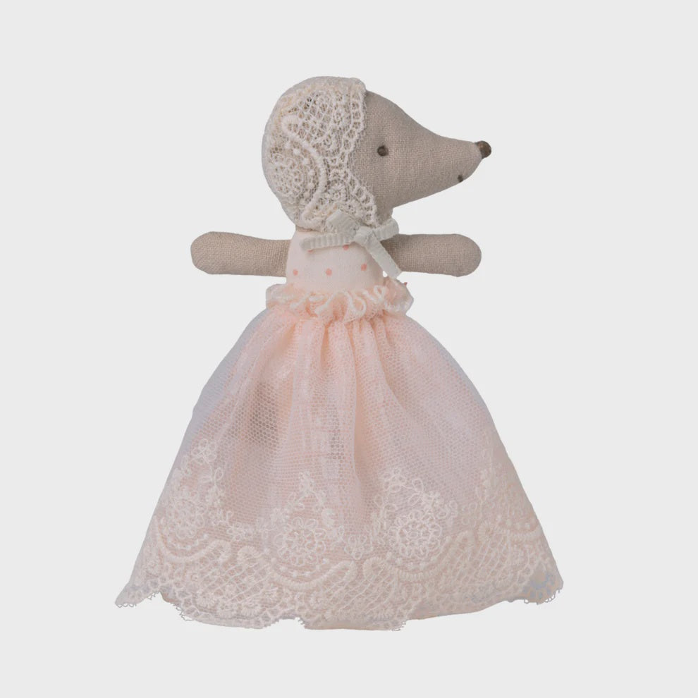 Maileg Baby Mouse in Gown (powder)