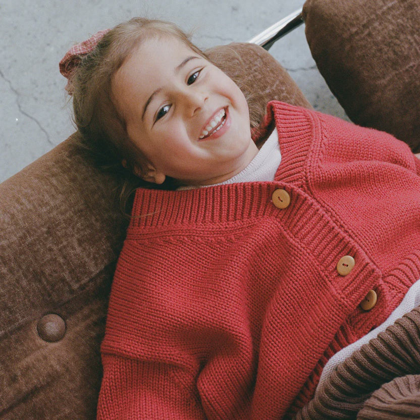 Illoura Wool Knit Cardigan (chilli)
