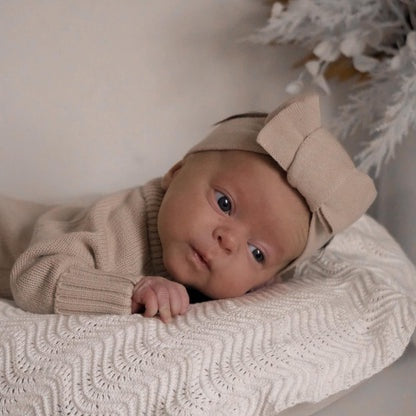 3 Little Crowns Knitted  Topknot (mushroom)