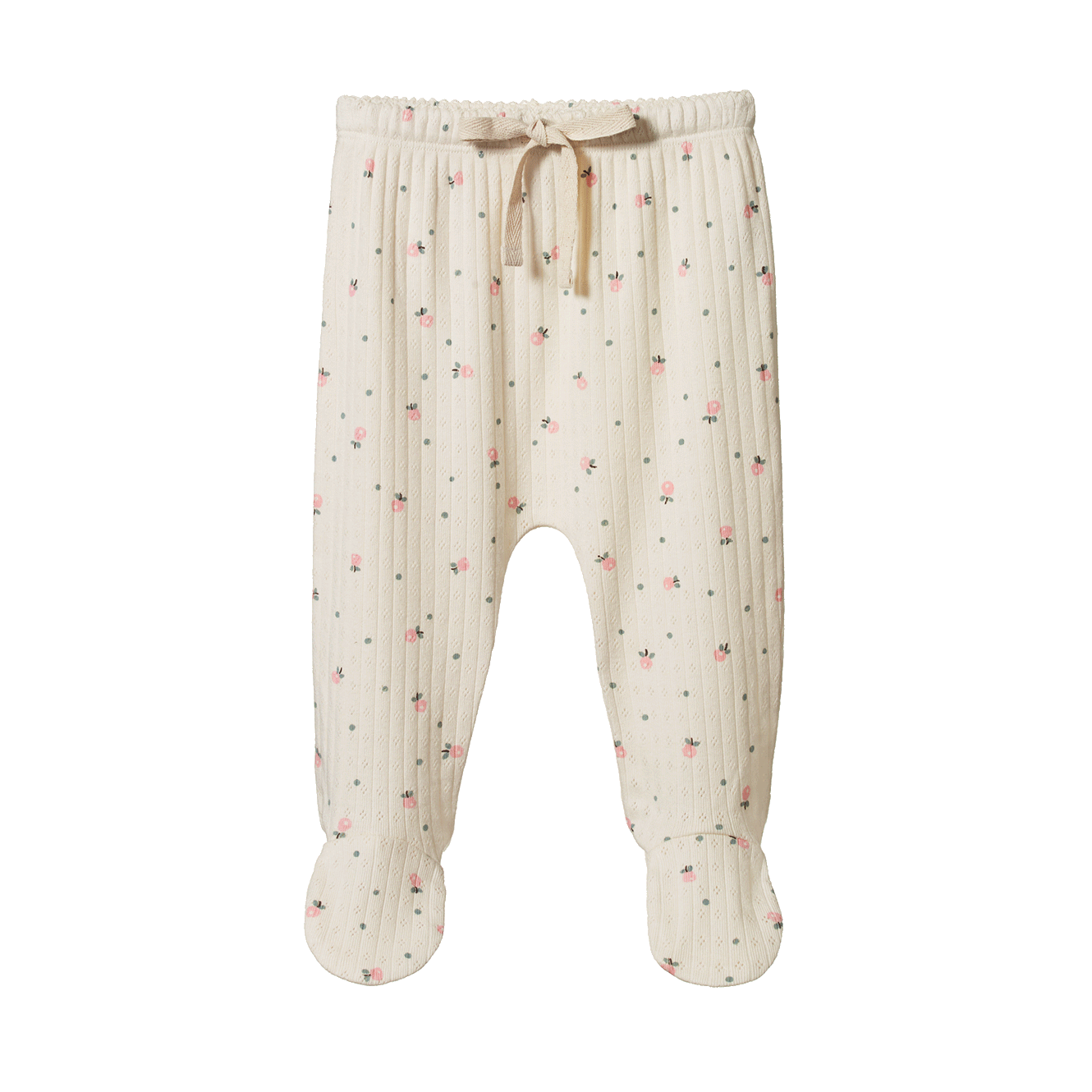 Nature Baby Footed Romper Pointelle (posey blossom)