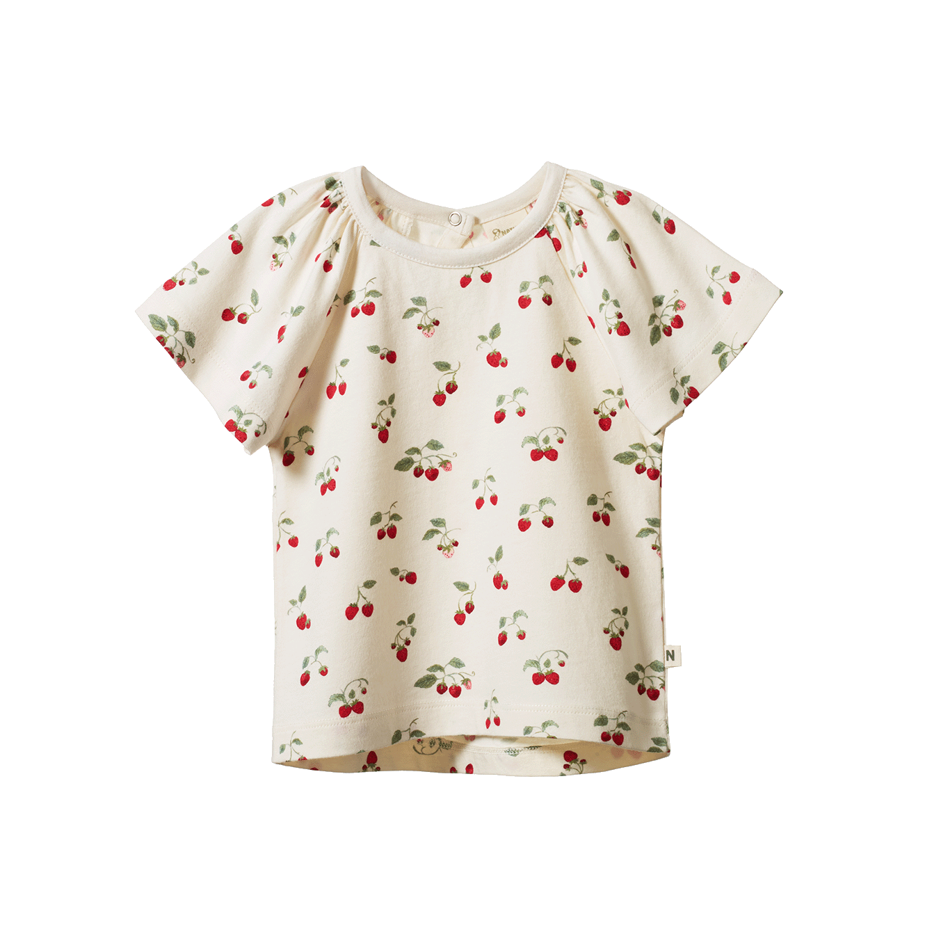 Nature Baby Faye Tee (strawberry blush print)
