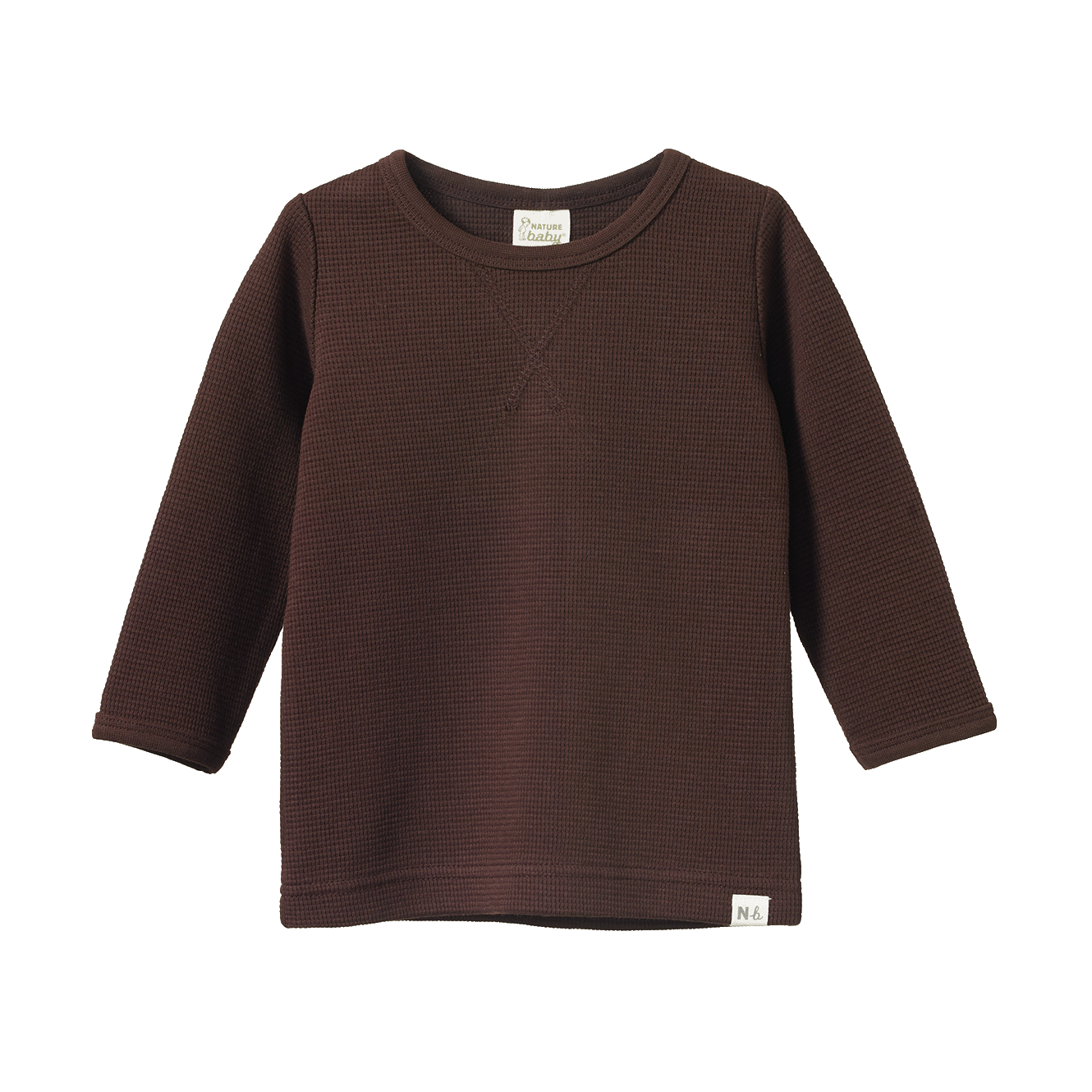 Nature Baby L/S Waffle Tee (pinecone)