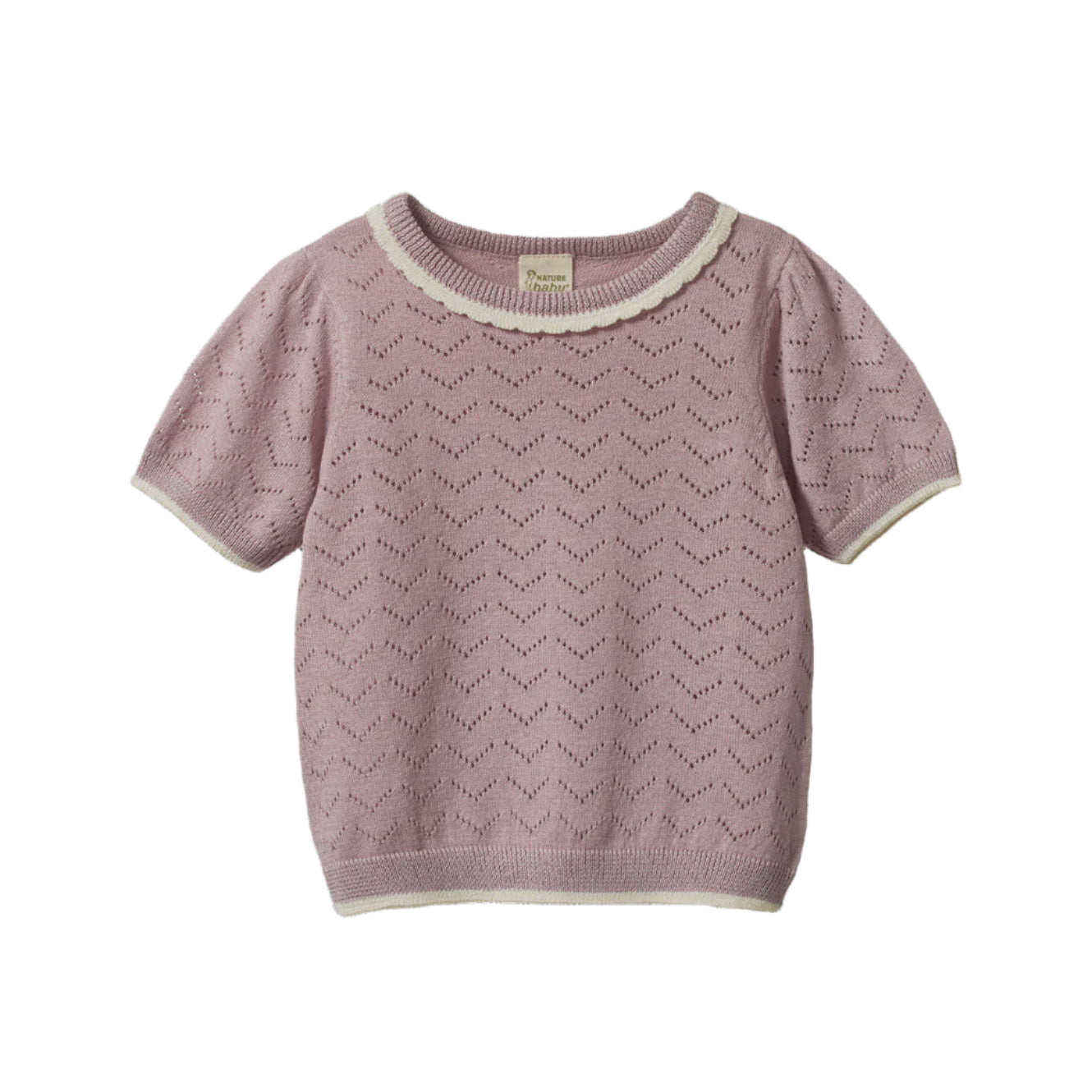 Nature Baby Maeve Tee (lilac pointelle)