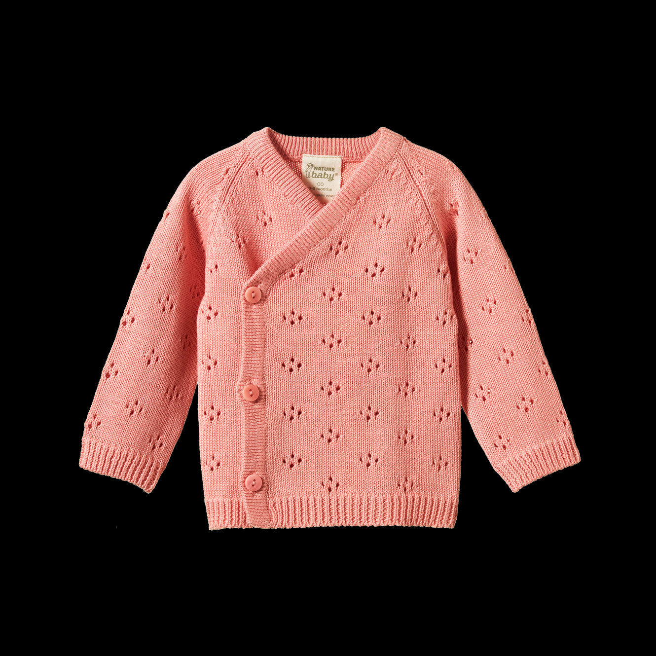 Nature Baby Honey Cardigan (peony pointelle)