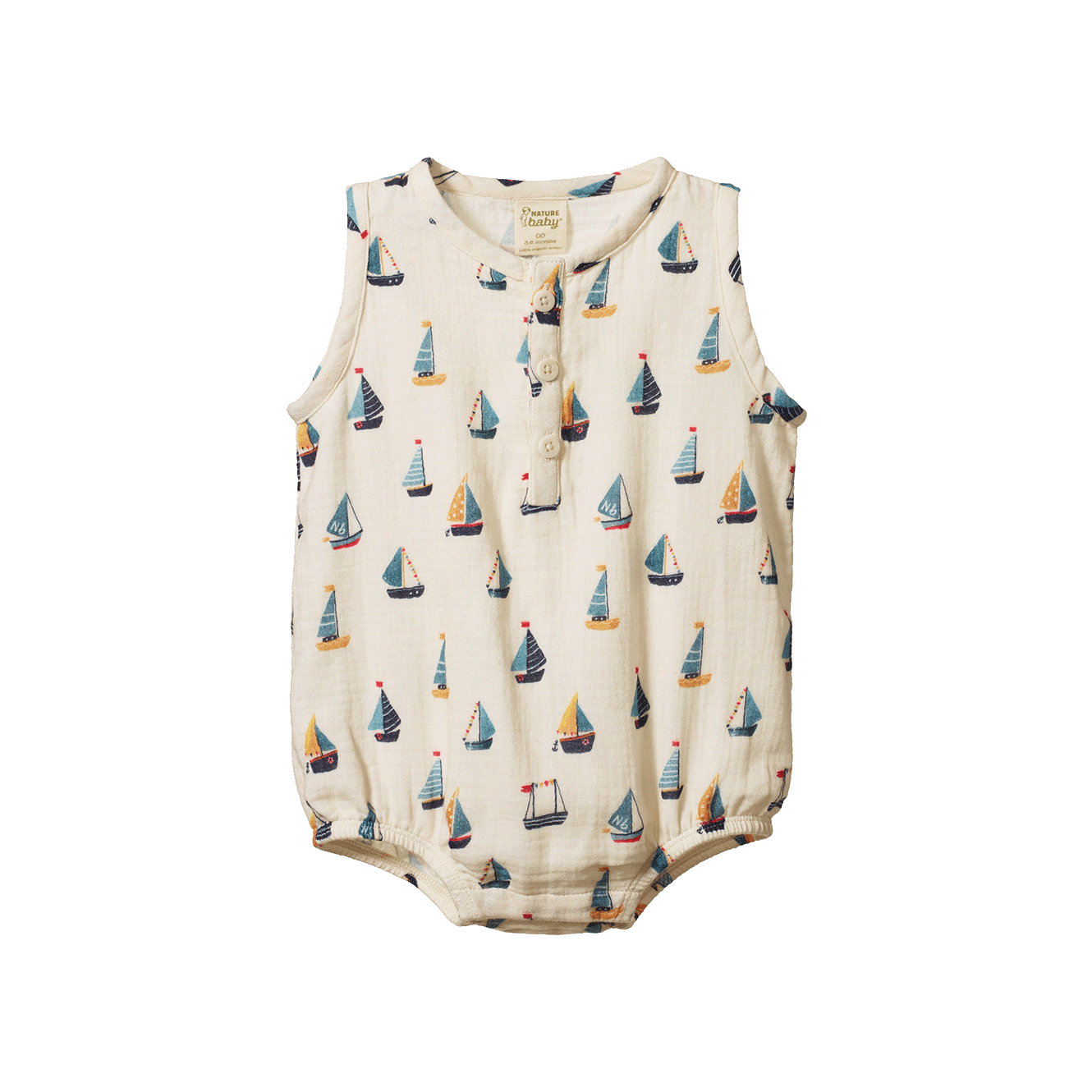 Nature Baby Cedar Suit Muslin (regatta print)