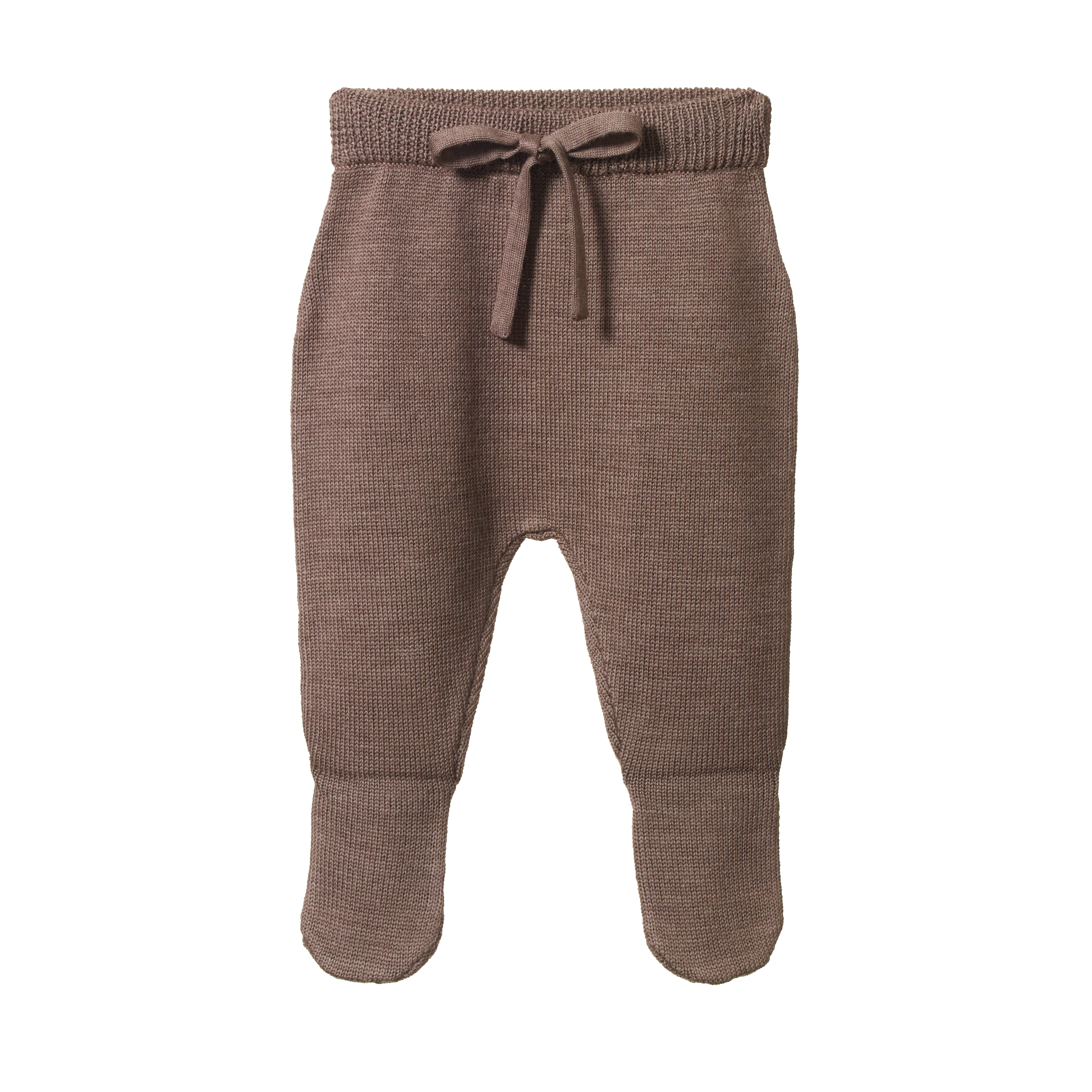 Nature Baby Merino Knit Footed Romper (cub marl)