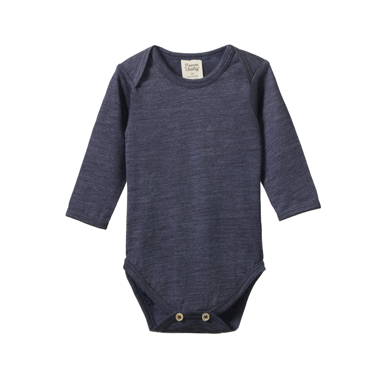 Nature Baby Merino Wool L/S Bodysuit (navy)