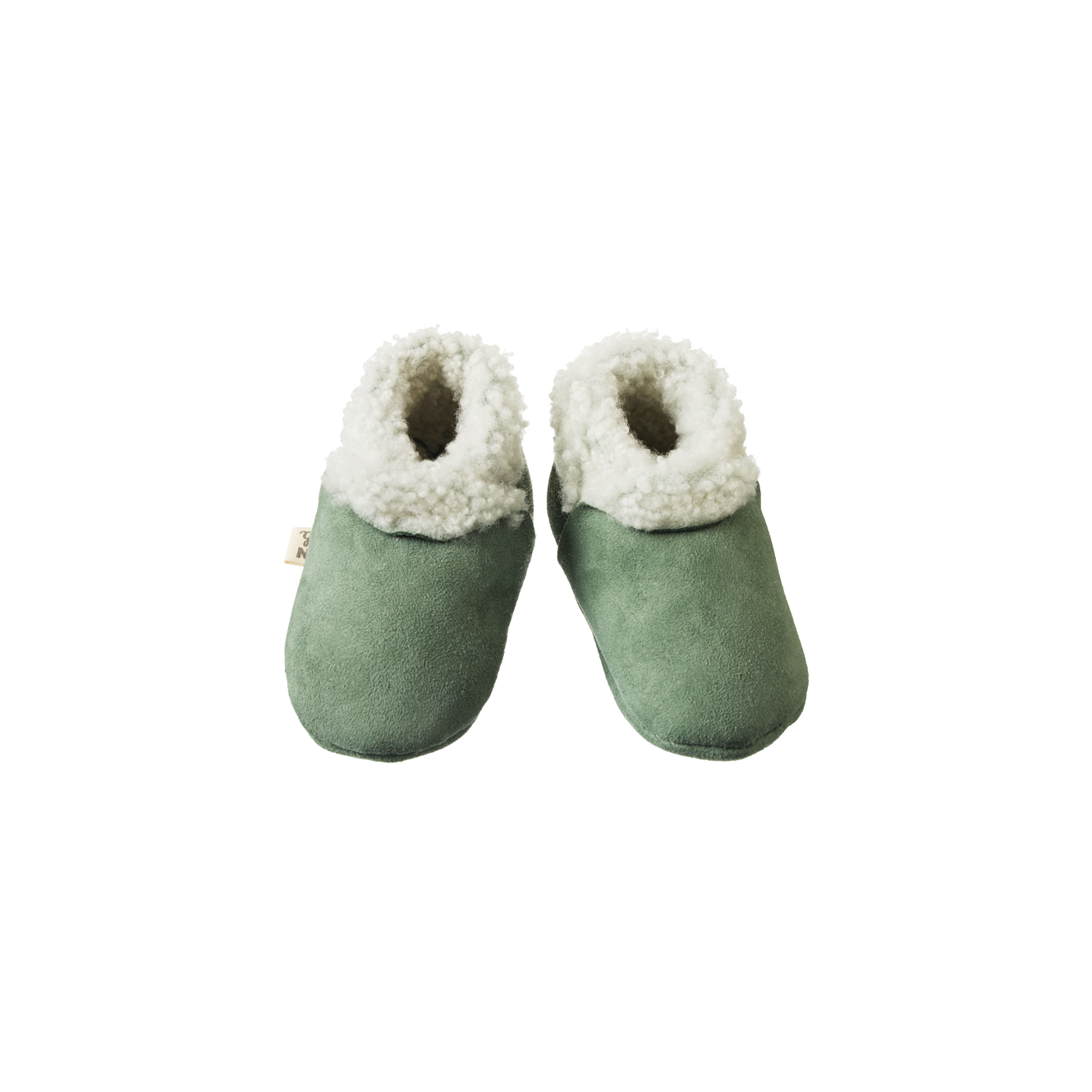 Nature Baby Lambskin Booties (lily pad)