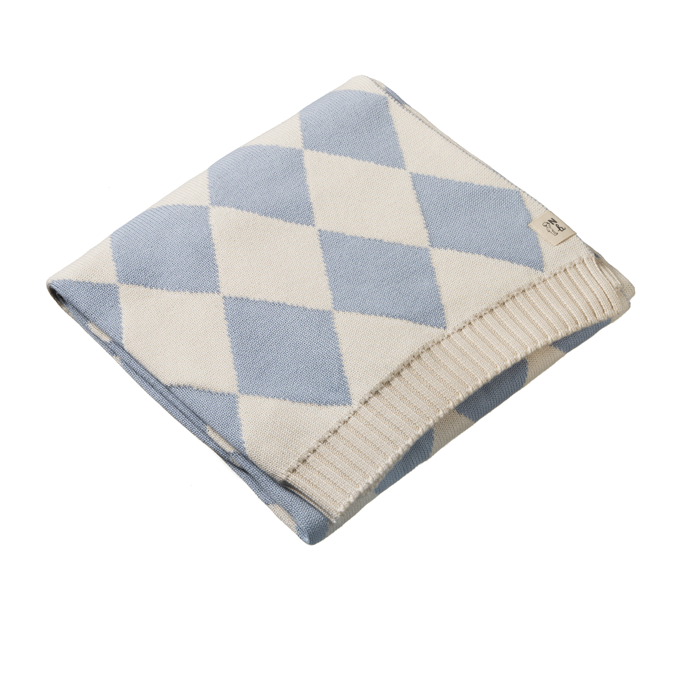 Nature Baby Dune Blanket (celestial blue diamond knit)