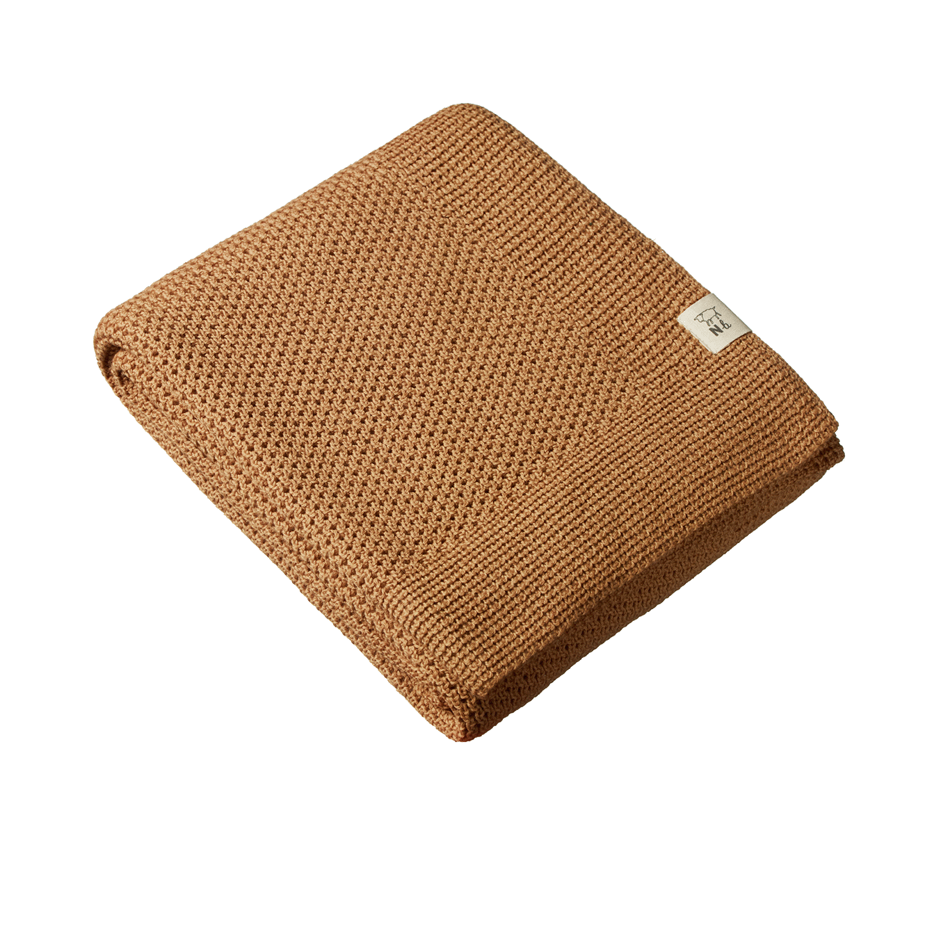 Nature Baby Merino Wool Knit Blanket Cot (caramel)