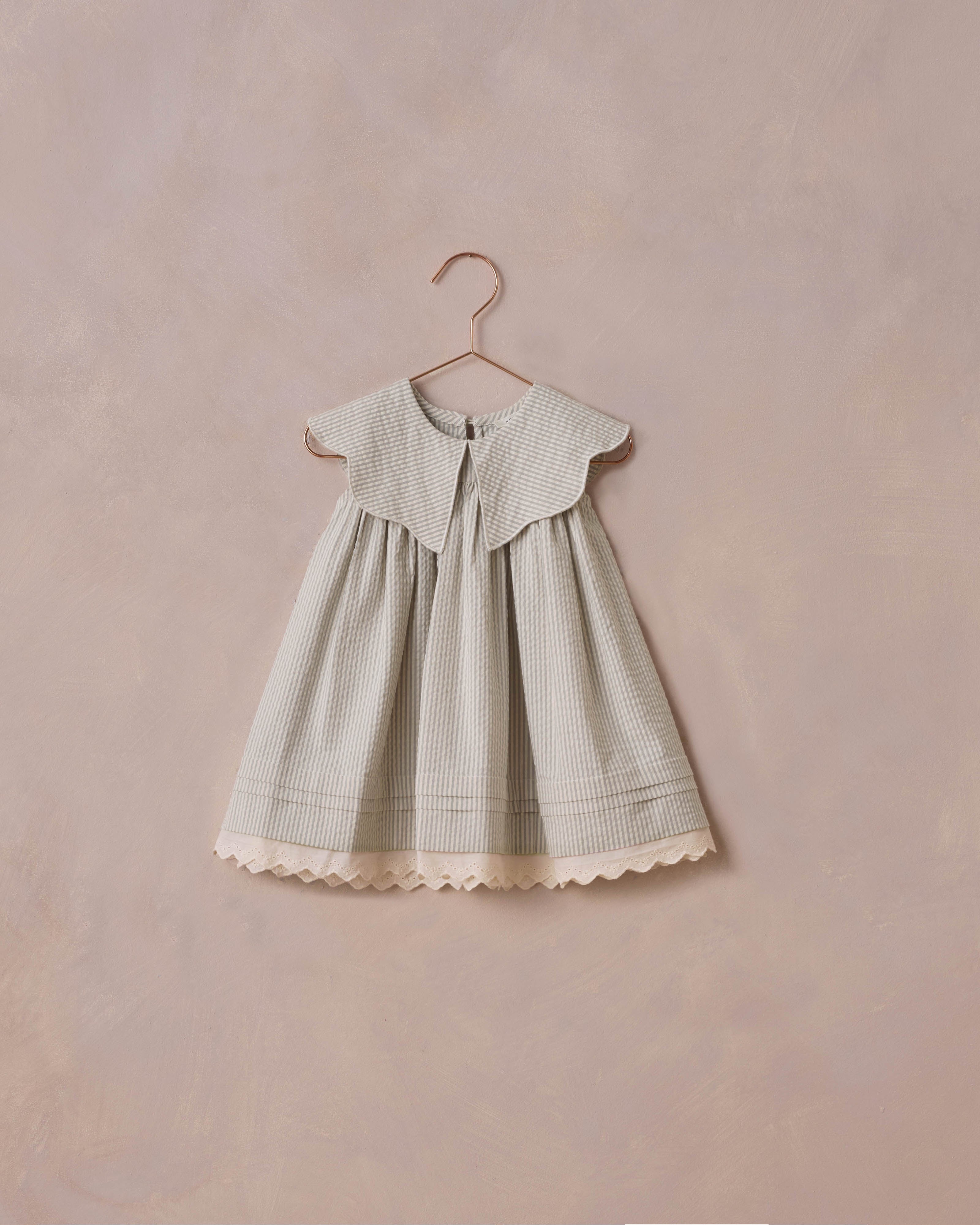 Nora Lee Florence Dress (sage stripe)