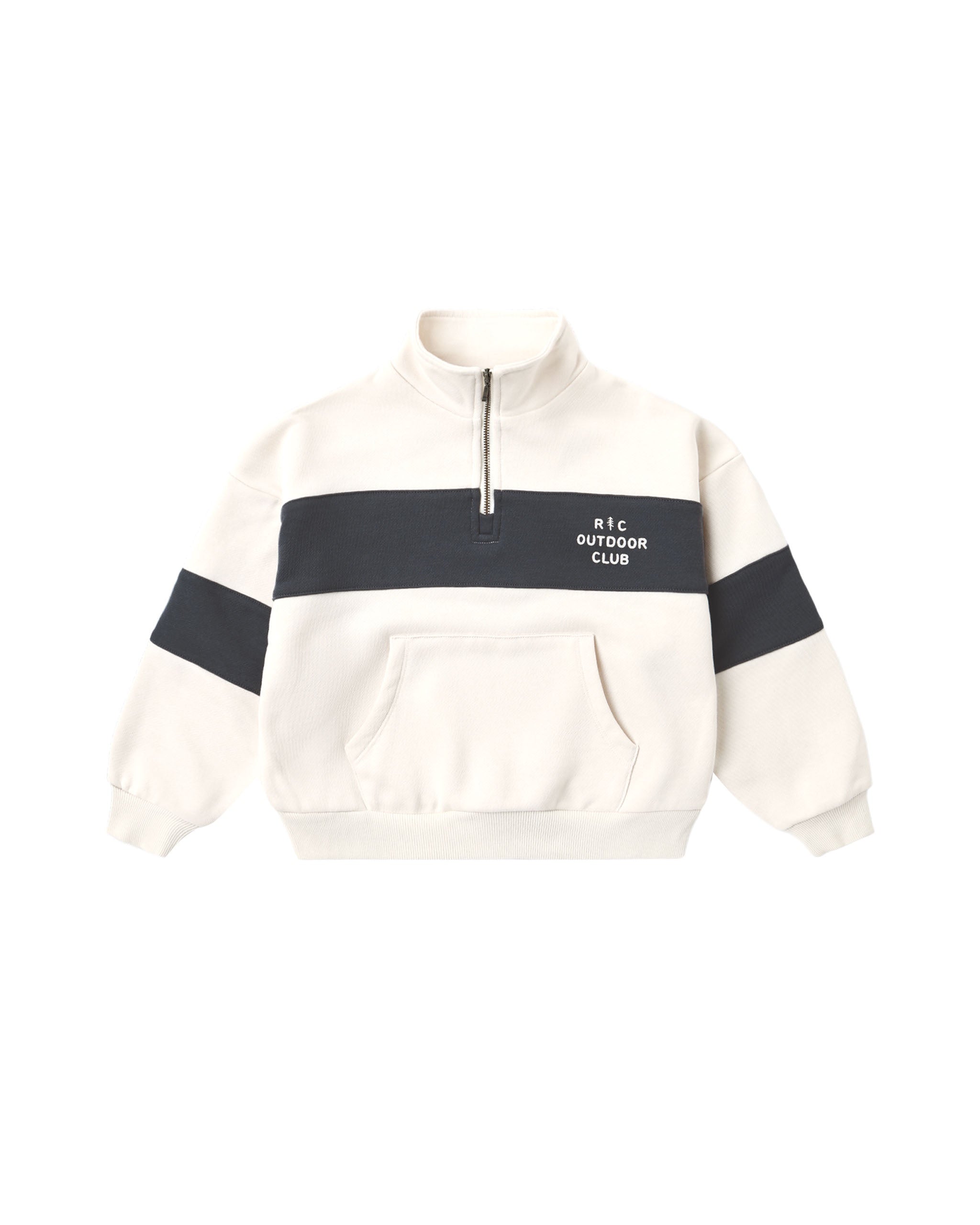 Rylee and Cru Panel Stripe Half Zip (outdoor club)