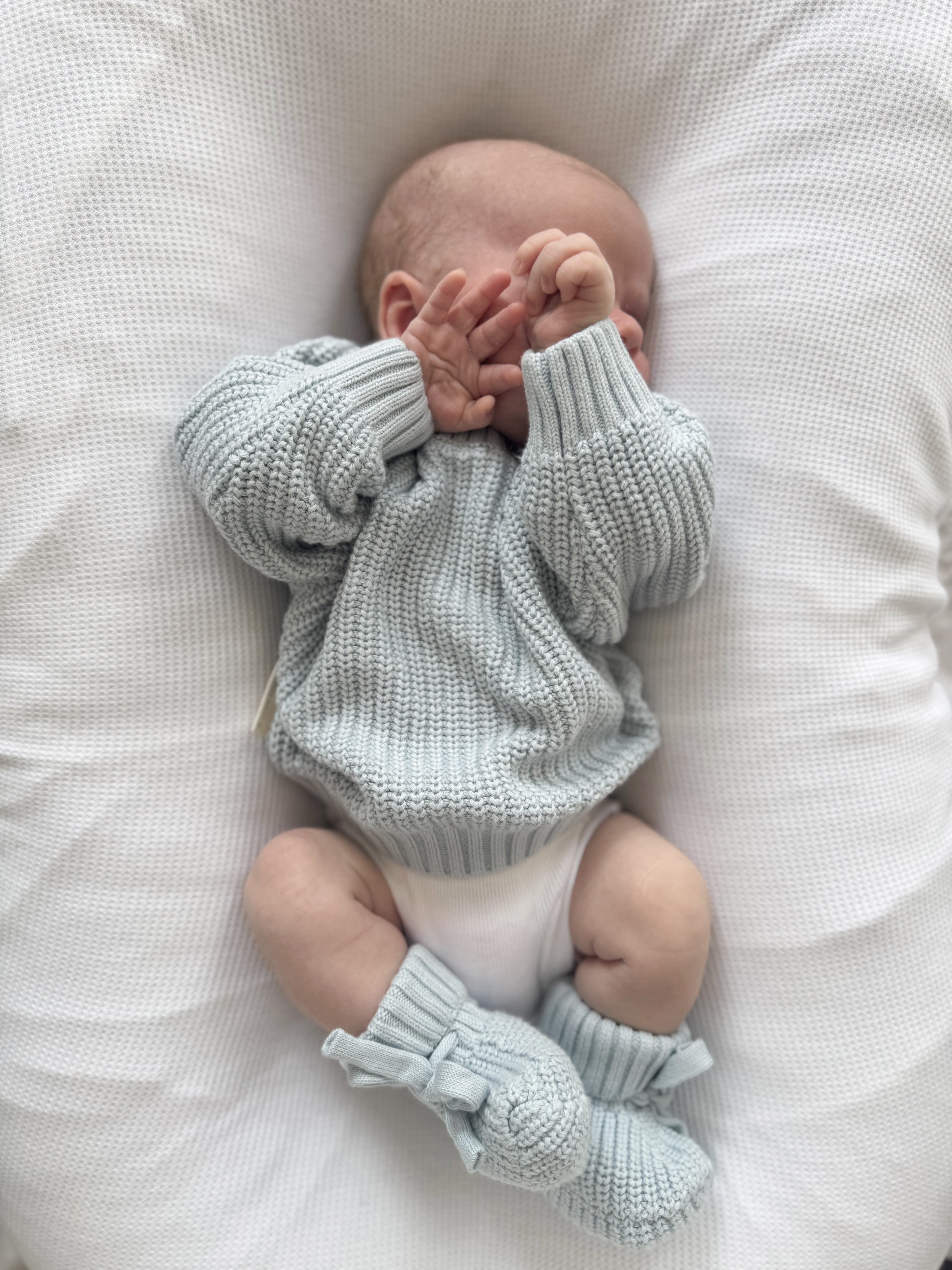 3 Little Crowns Chunky Knit Jumper (stormy blue)