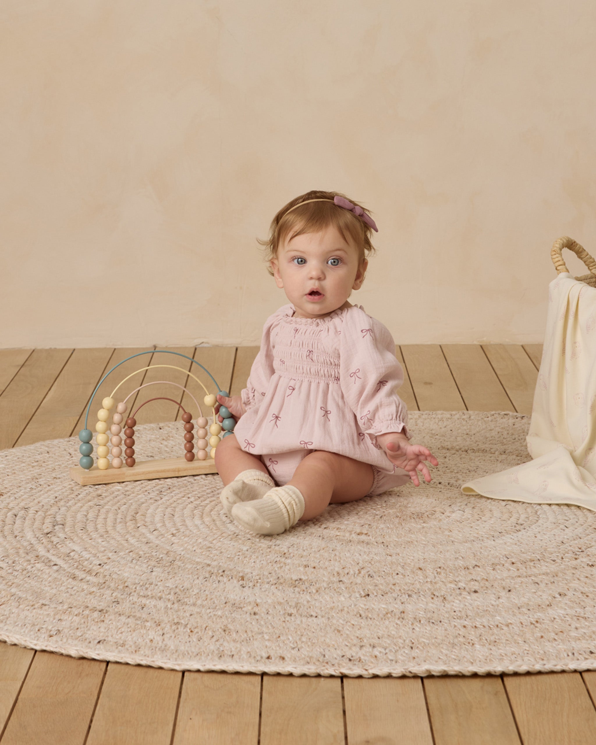 Quincy Mae Eden Romper (bows)