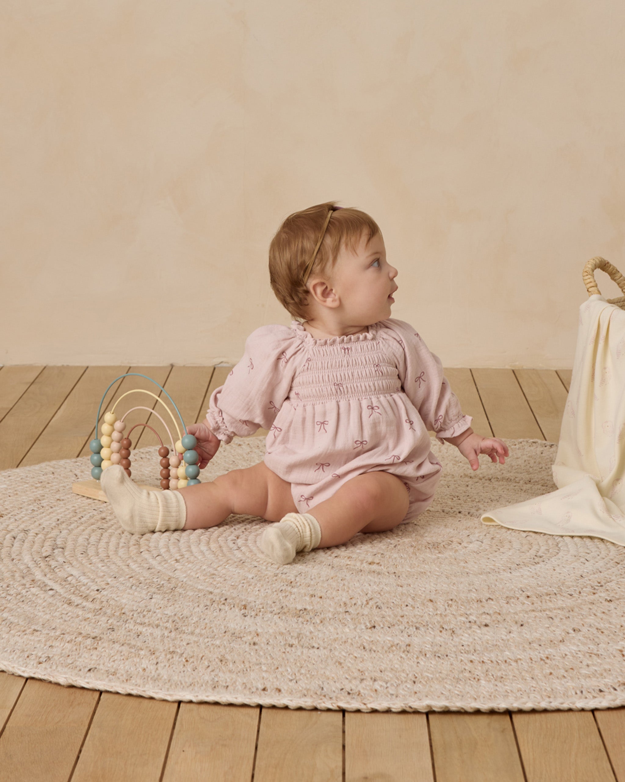 Quincy Mae Eden Romper (bows)