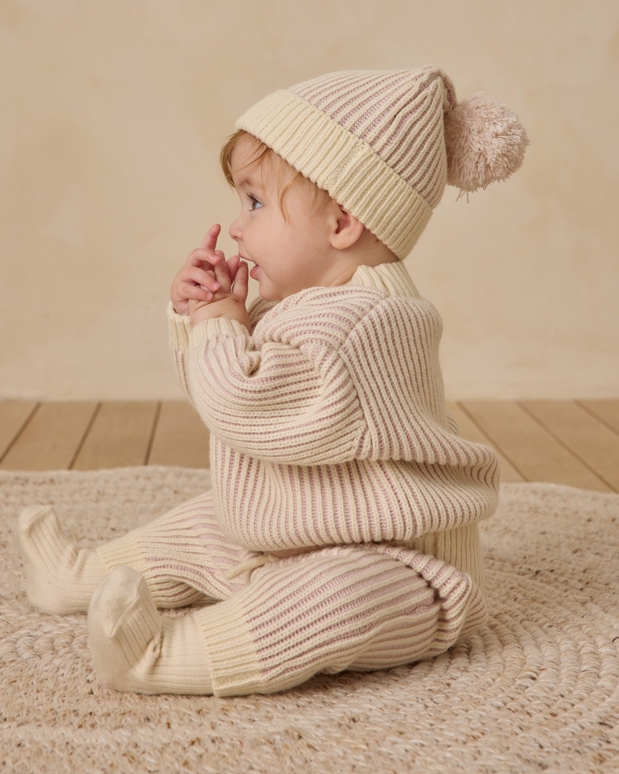 Quincy Mae Relaxed Knit Sweater (lilac)