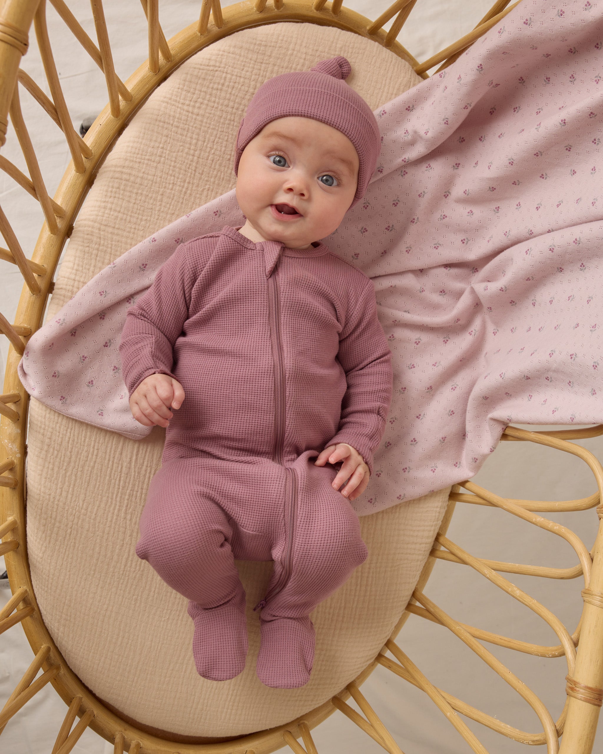 Quincy Mae Waffle Sleep Set (mulberry)