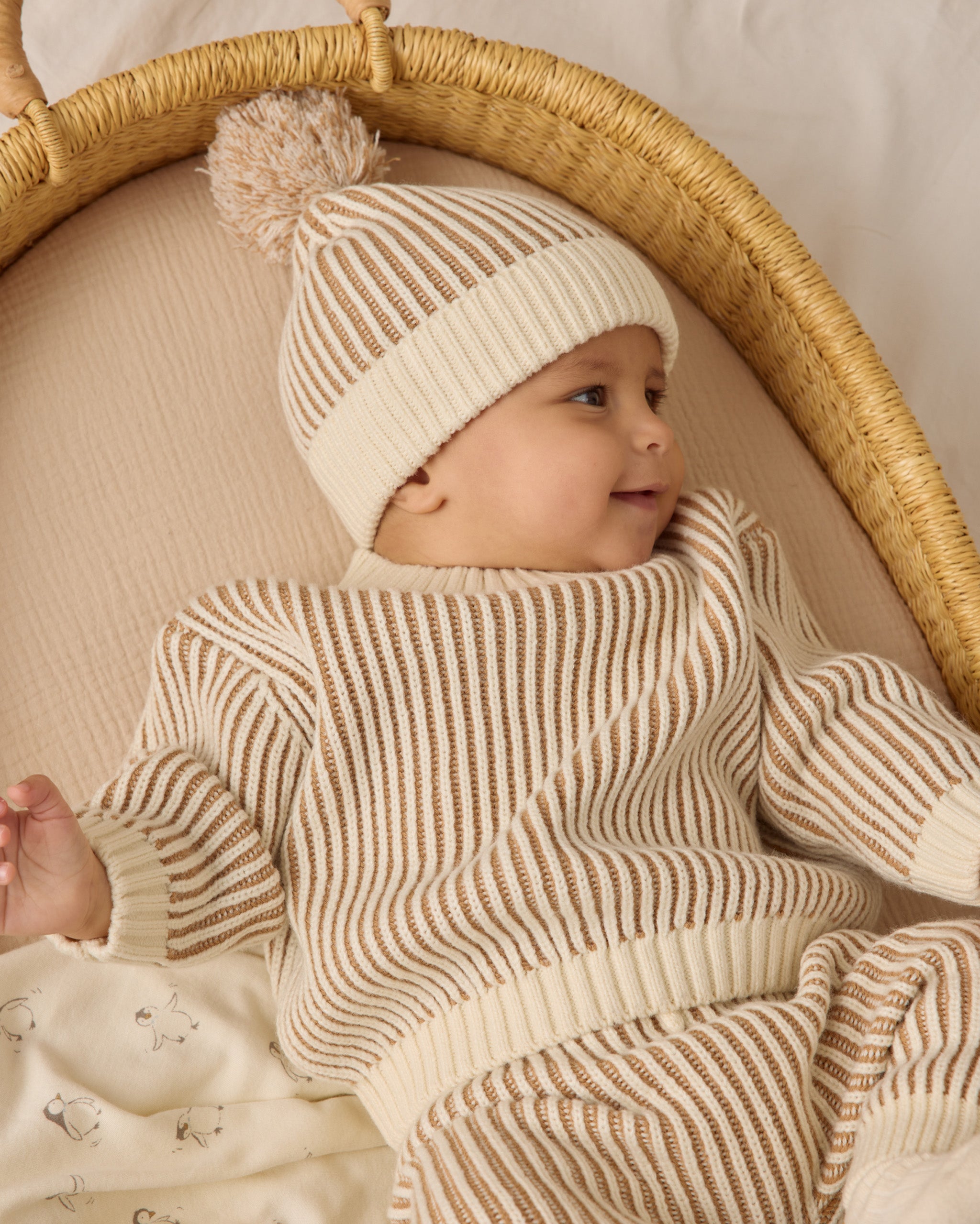 Quincy Mae Chunky Knit Pant (gold)