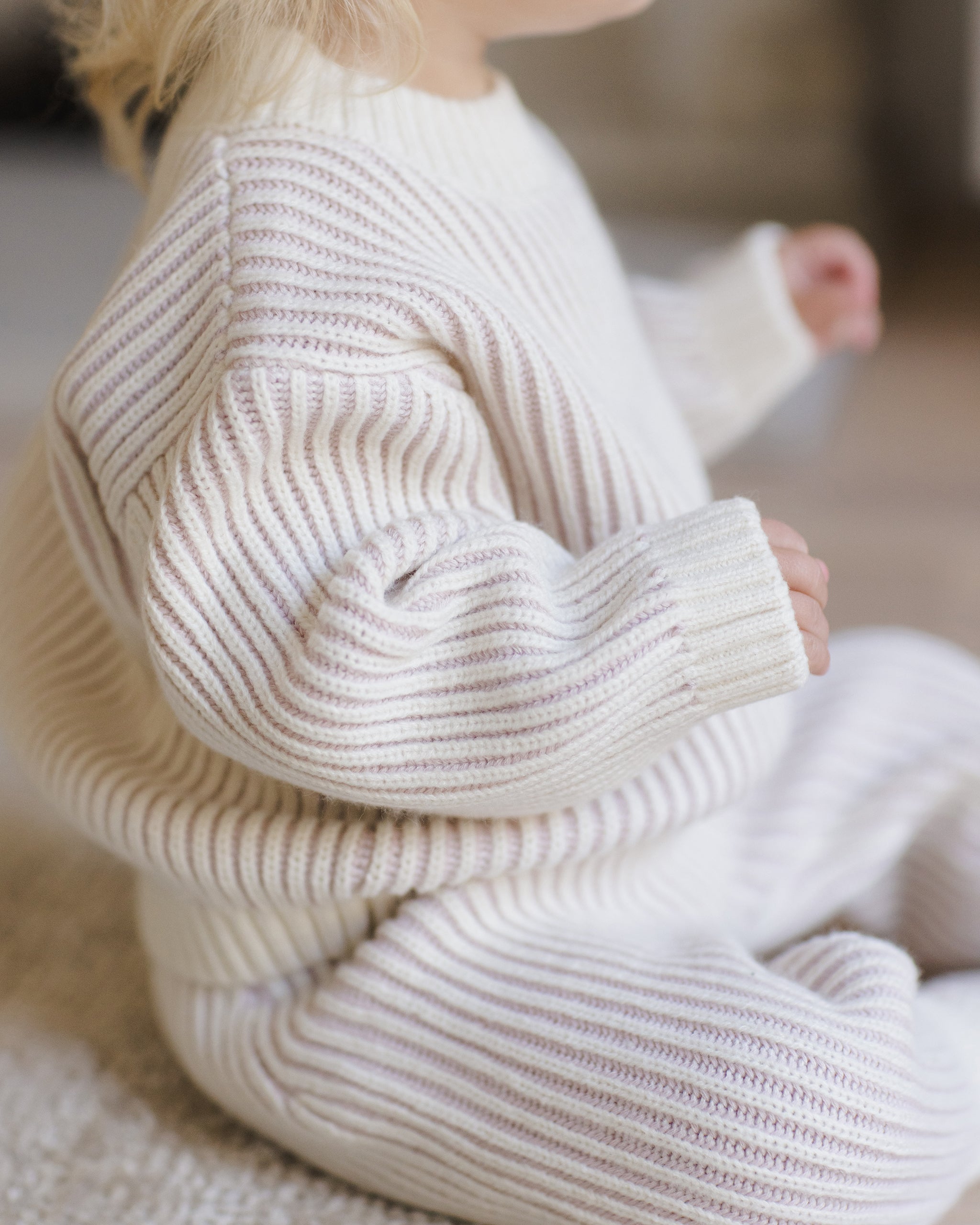 Quincy Mae Chunky Knit Pant (lilac)