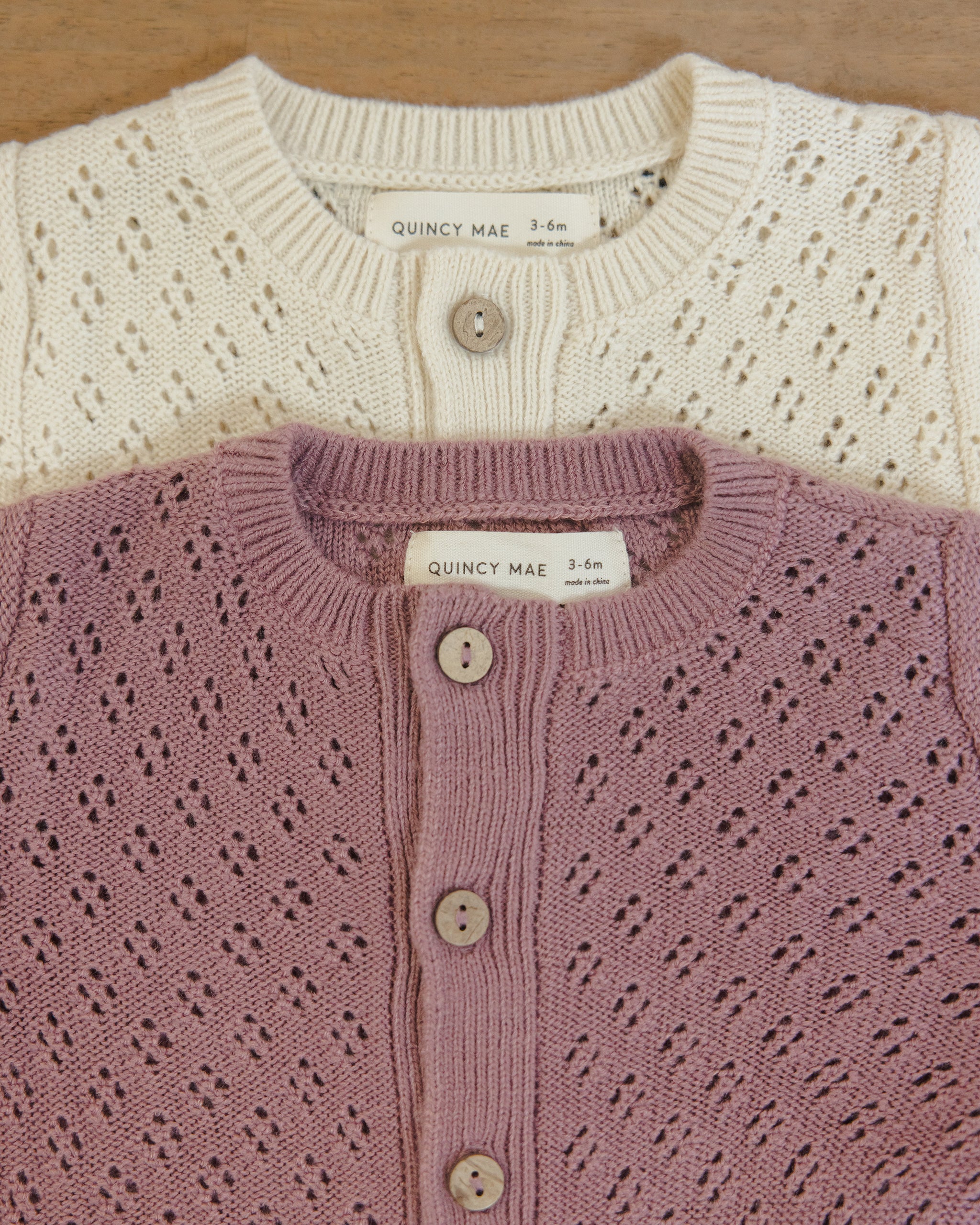 Quincy Mae Knit Cardigan (mulberry)