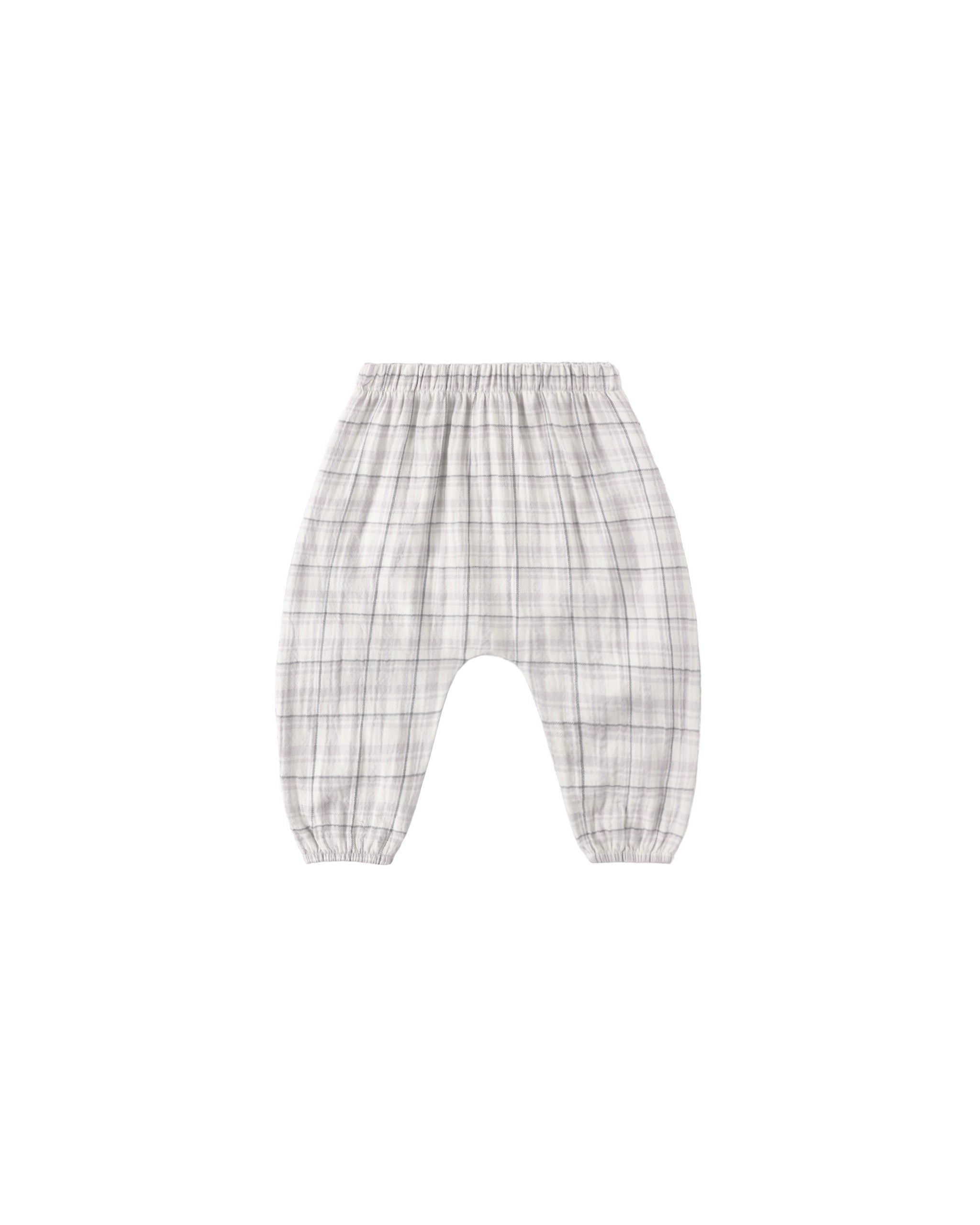 Quincy Mae Woven Pant (blue plaid)