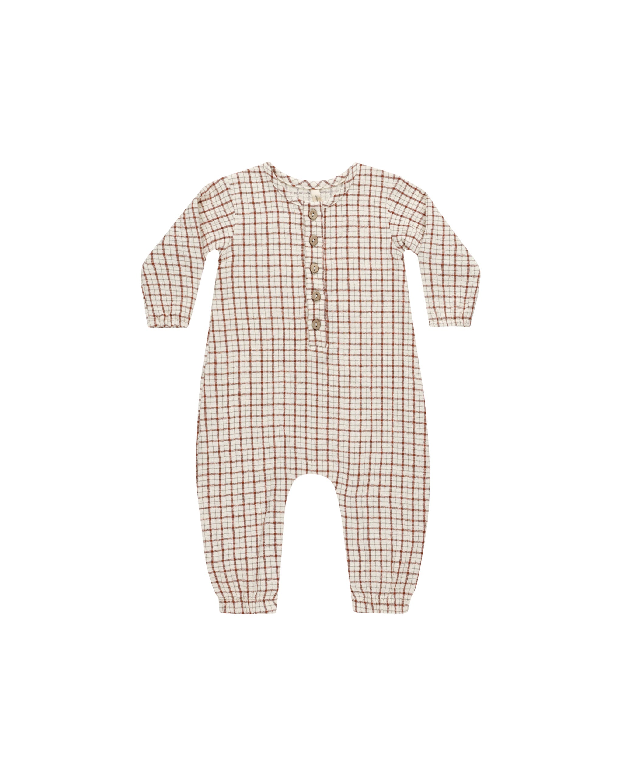Quincy Mae Woven Jumpsuit (holiday check)