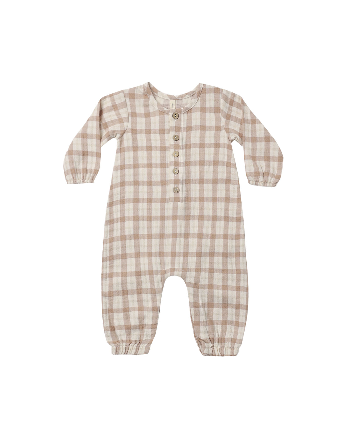 Quincy Mae Woven Jumpsuit (rustic plaid)