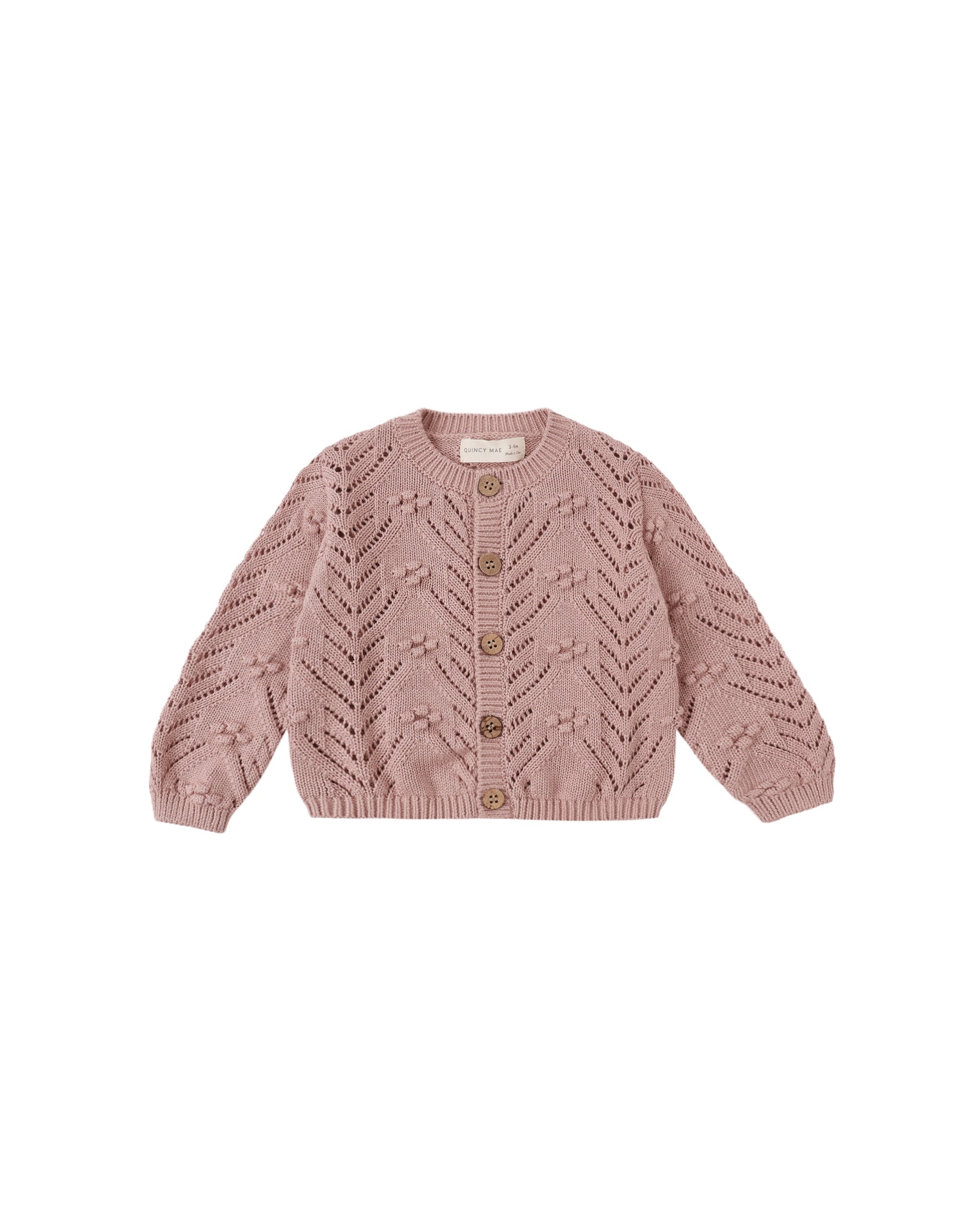 Quincy Mae Knit Cardigan (mauve)