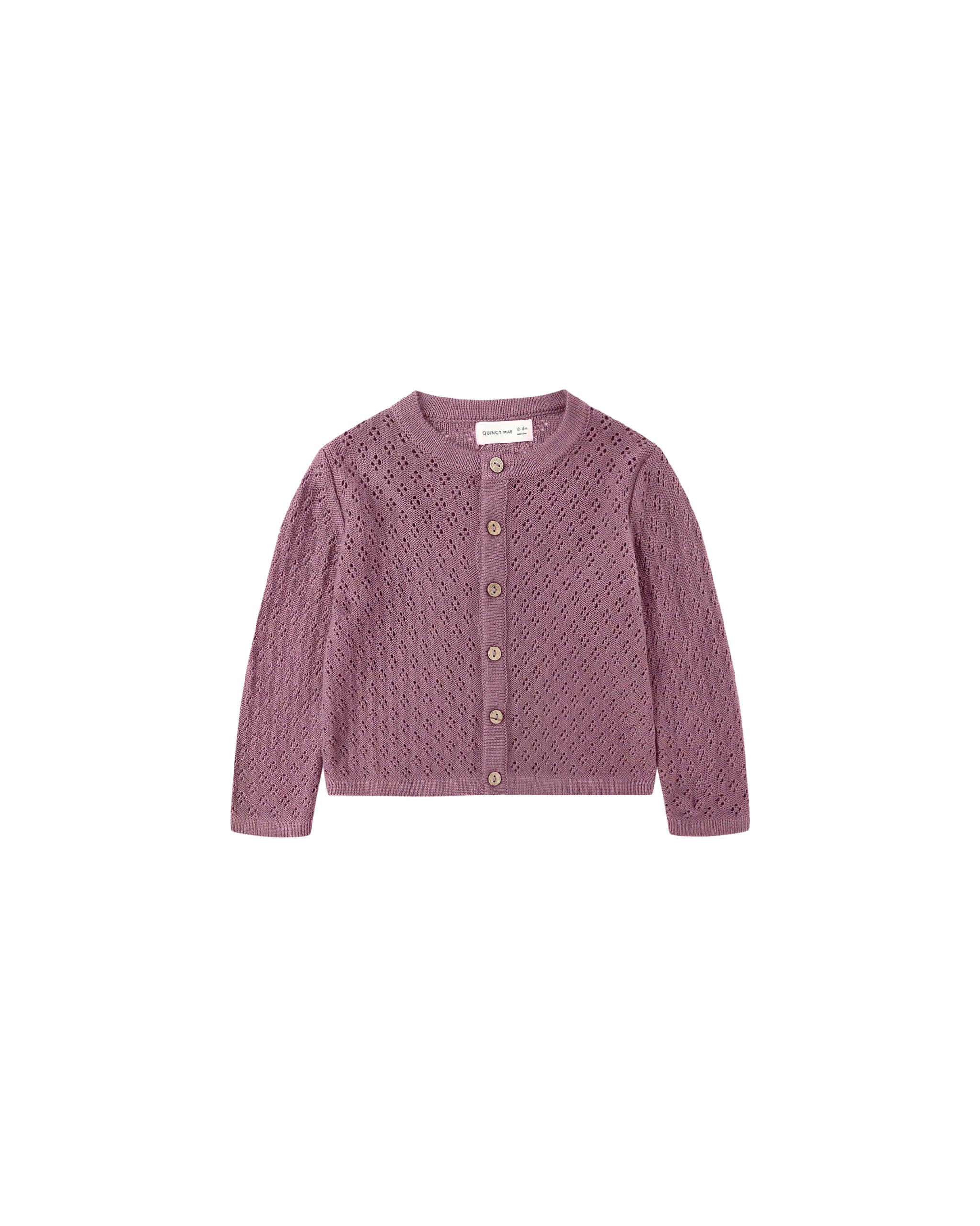 Quincy Mae Knit Cardigan (mulberry)
