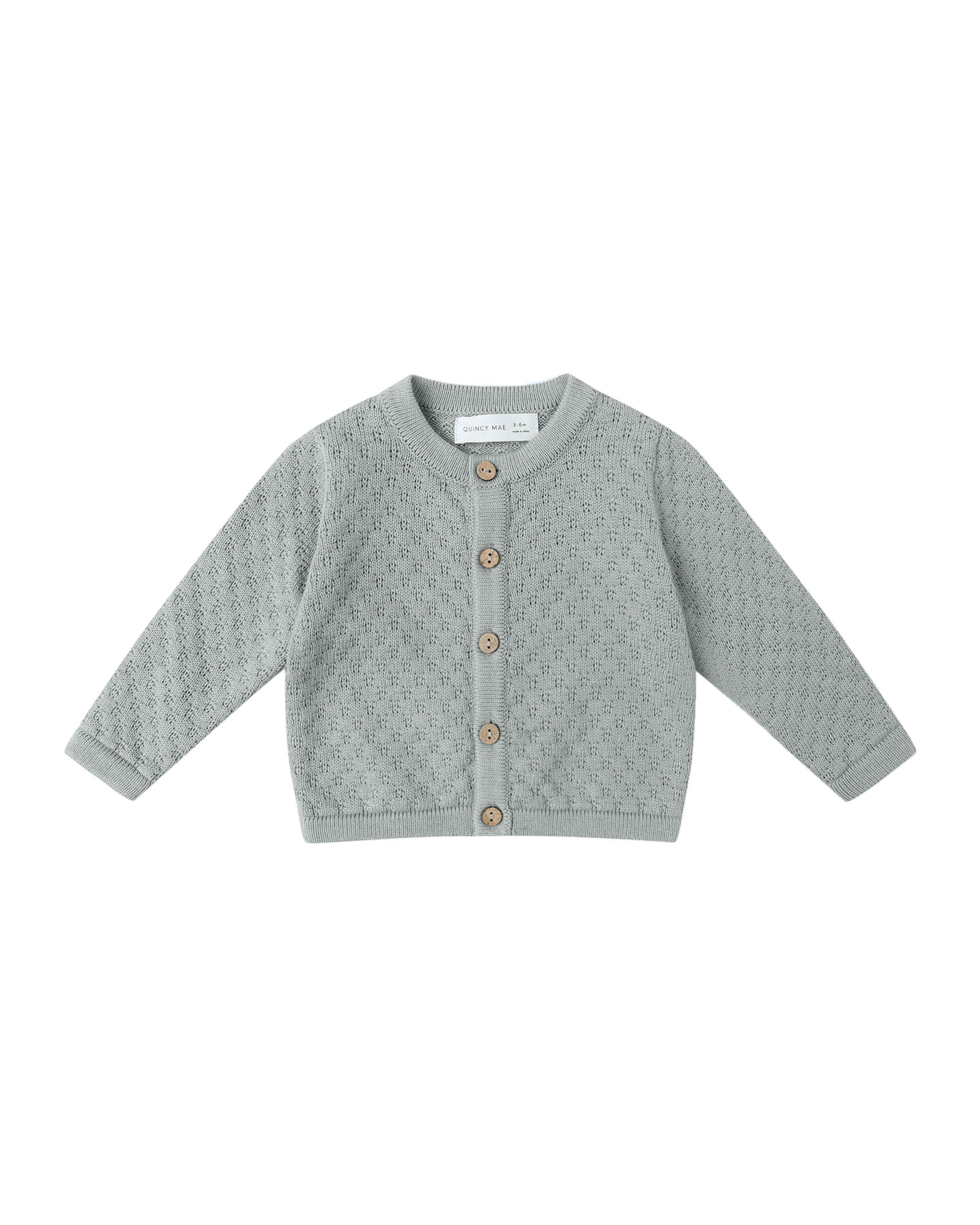 Quincy Mae Knit Cardigan (steel blue)
