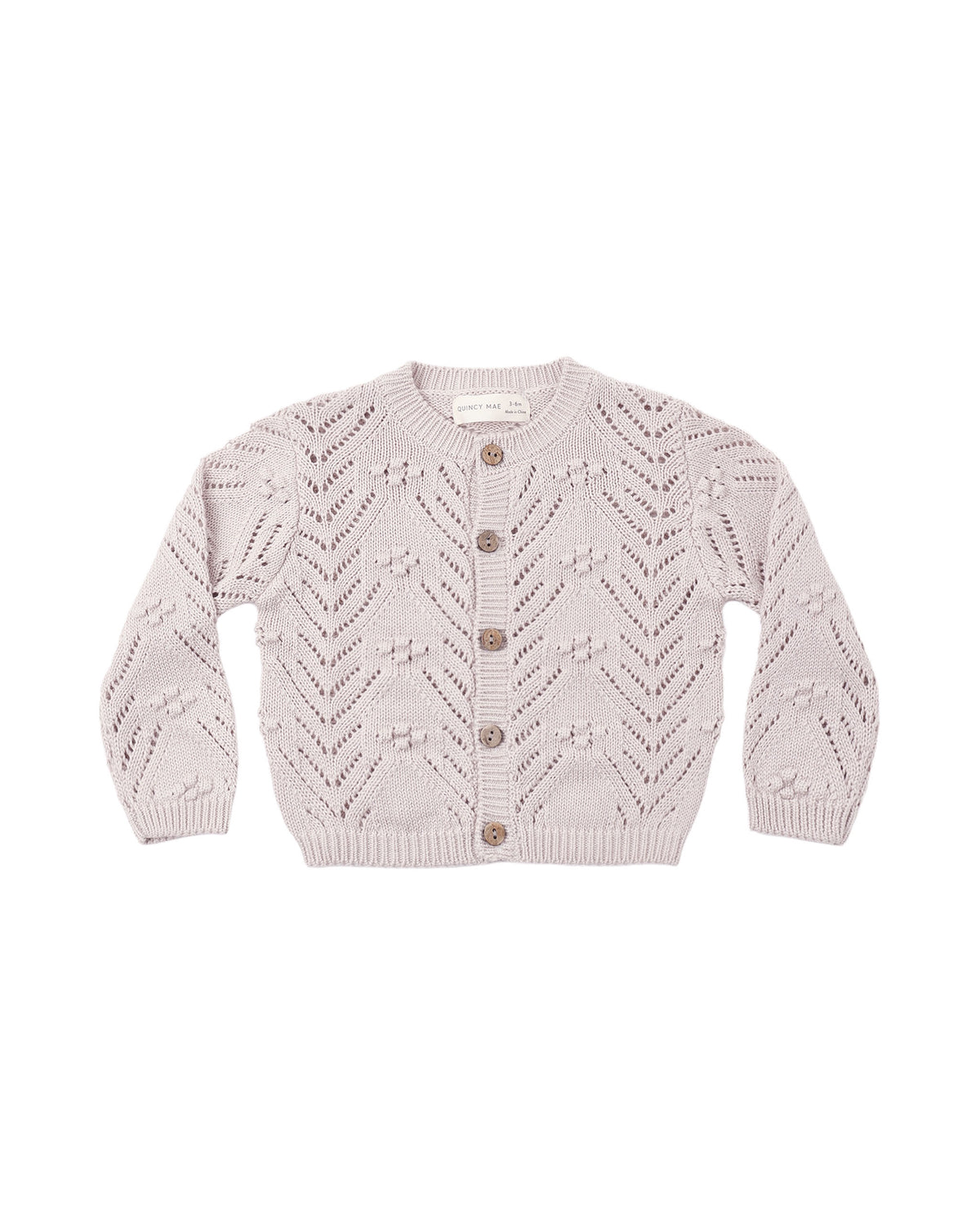 Quincy Mae Knit Cardigan (lilac mist)