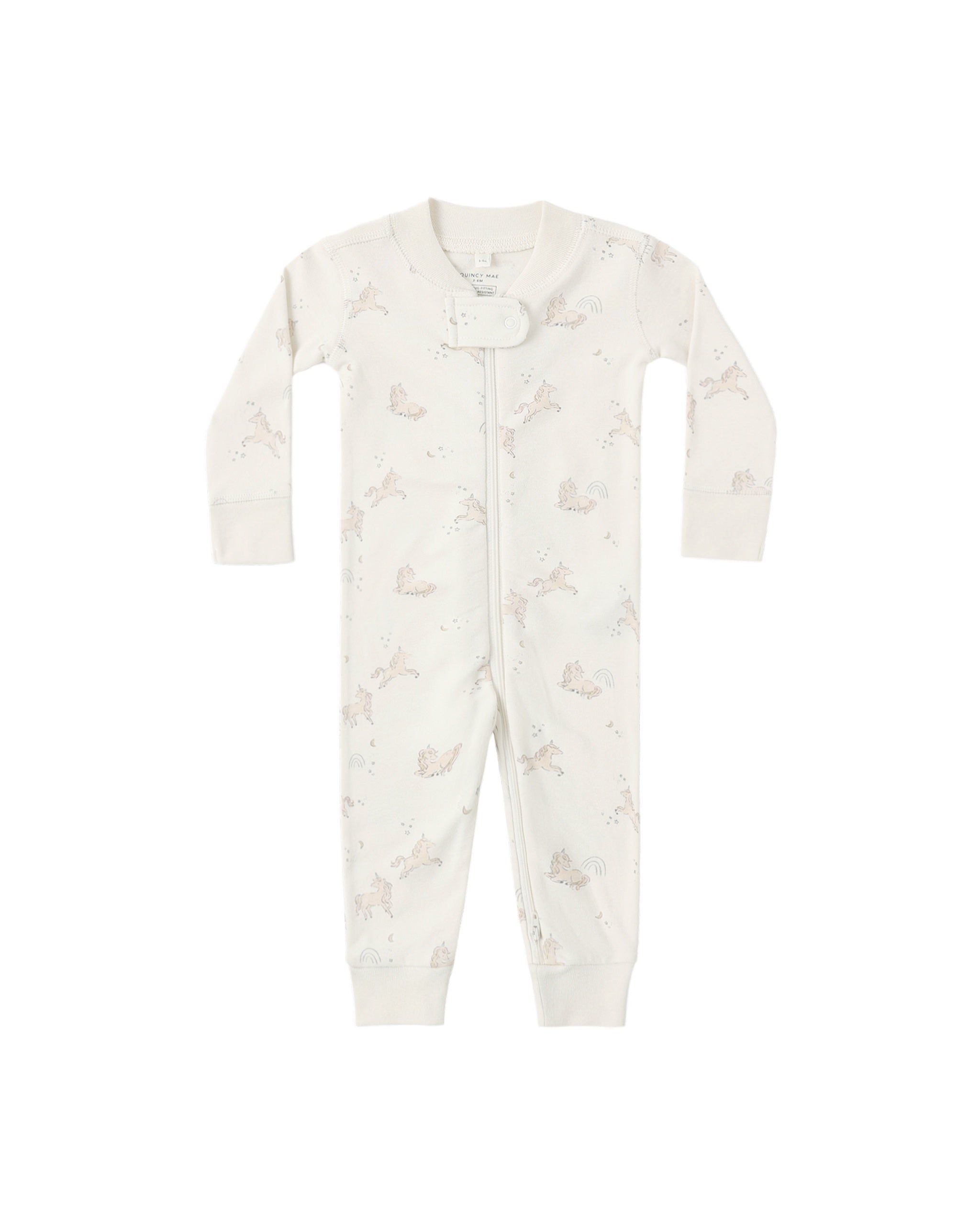 Quincy Mae Zip Longsleeve Sleeper (unicorns)