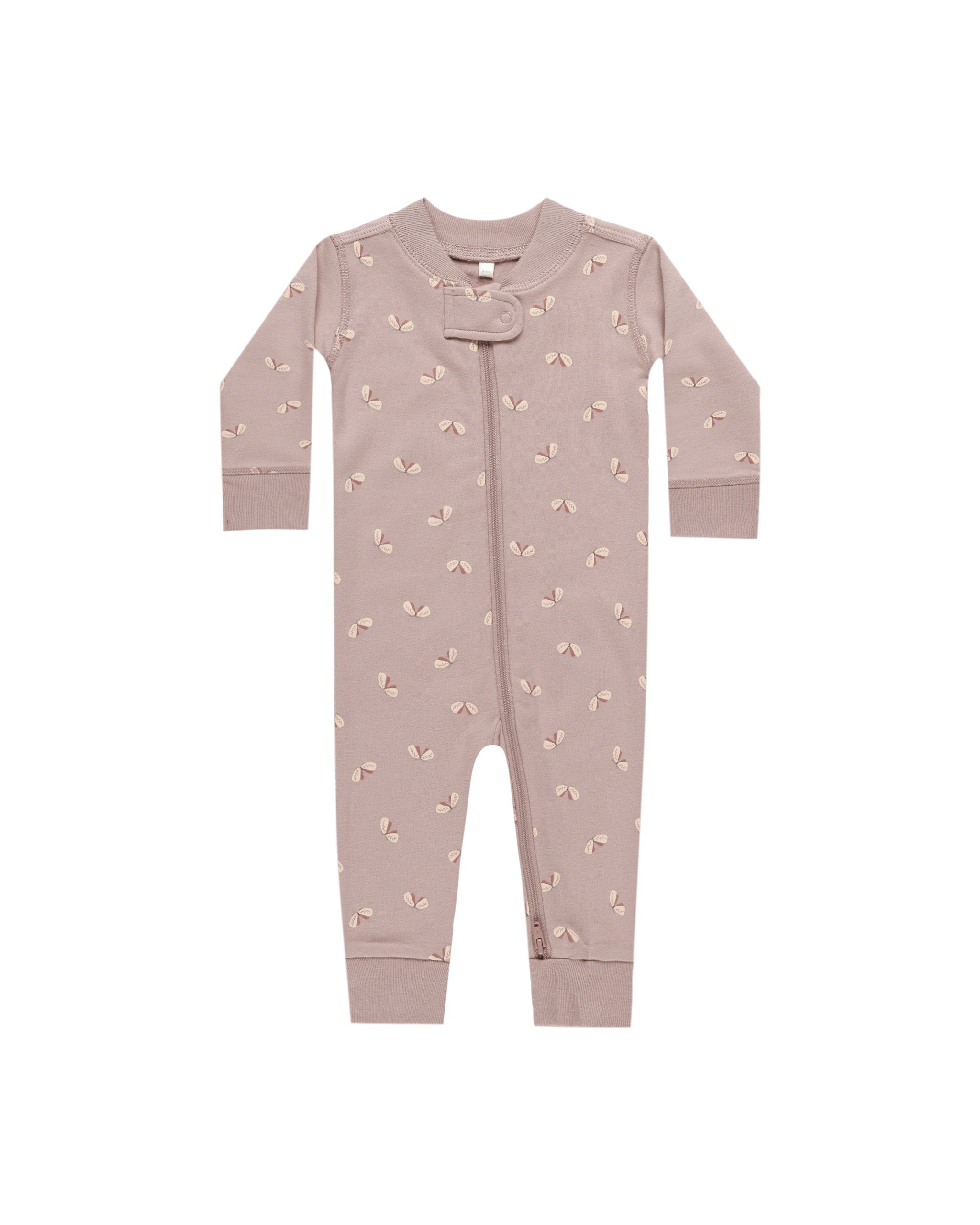 Quincy Mae Baby Zip Longsleeve Sleeper (butterflies)