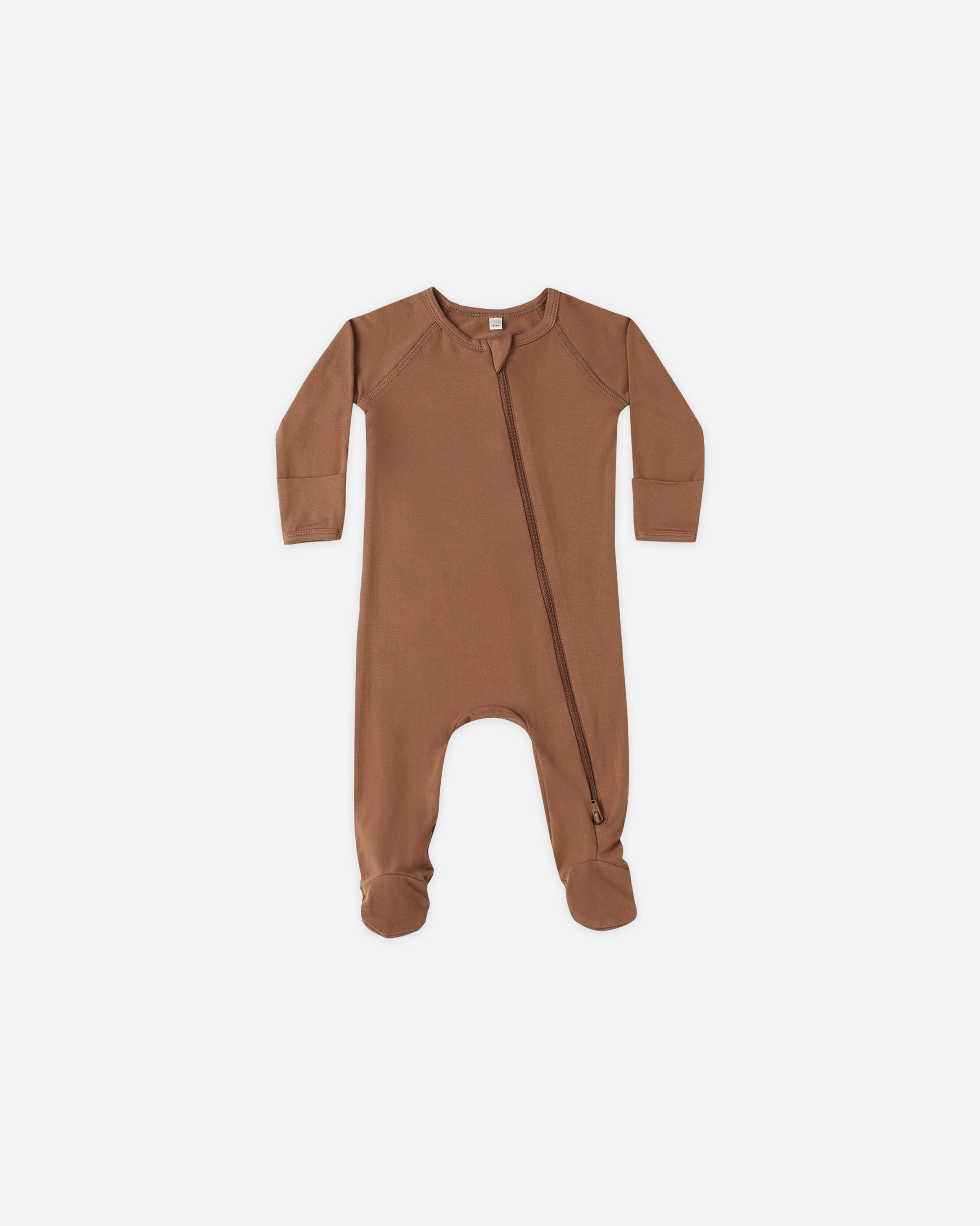 Quincy Mae Bamboo Zip Footie (cedar)