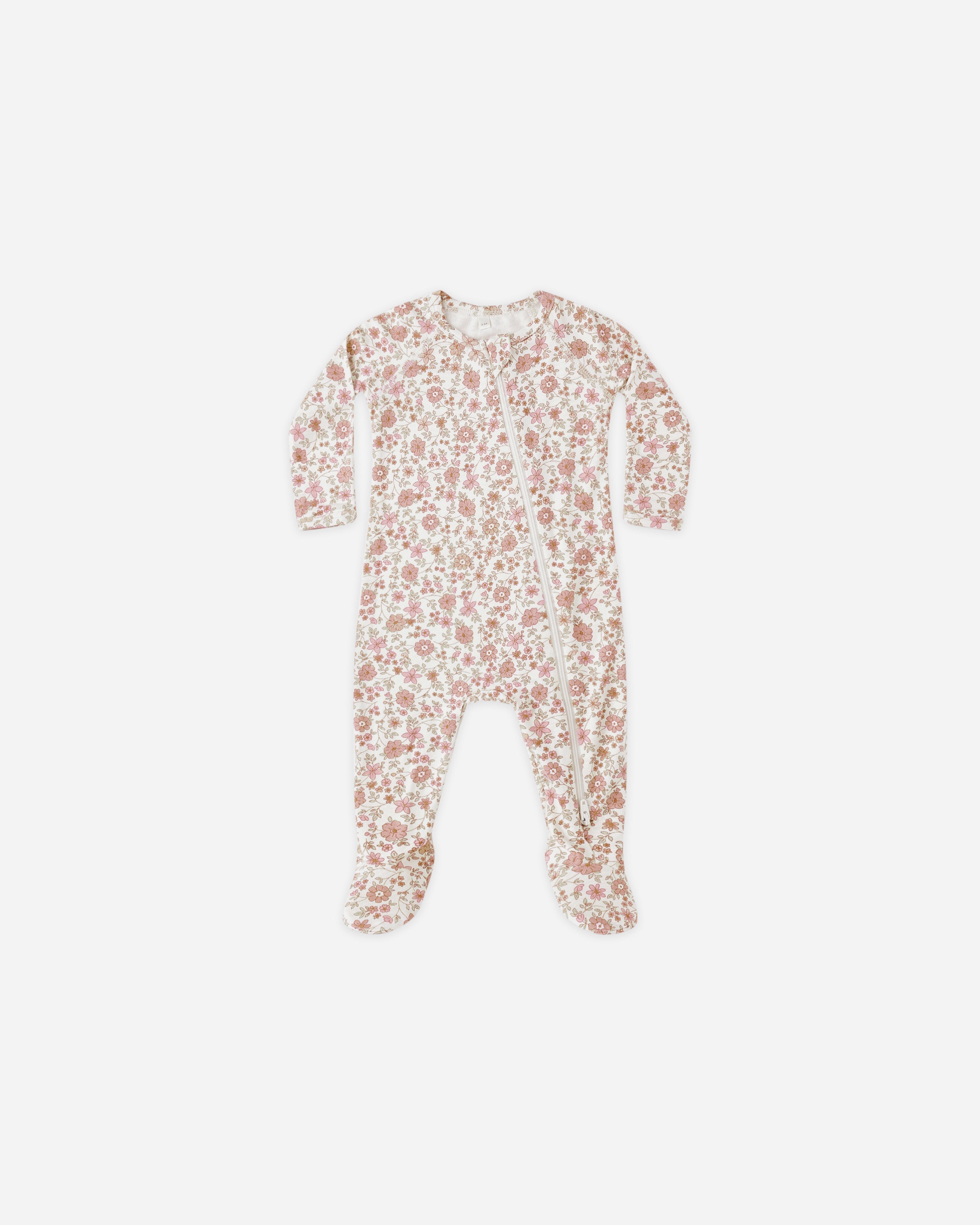 Quincy Mae Bamboo Zip Footie 2025 (bloom)