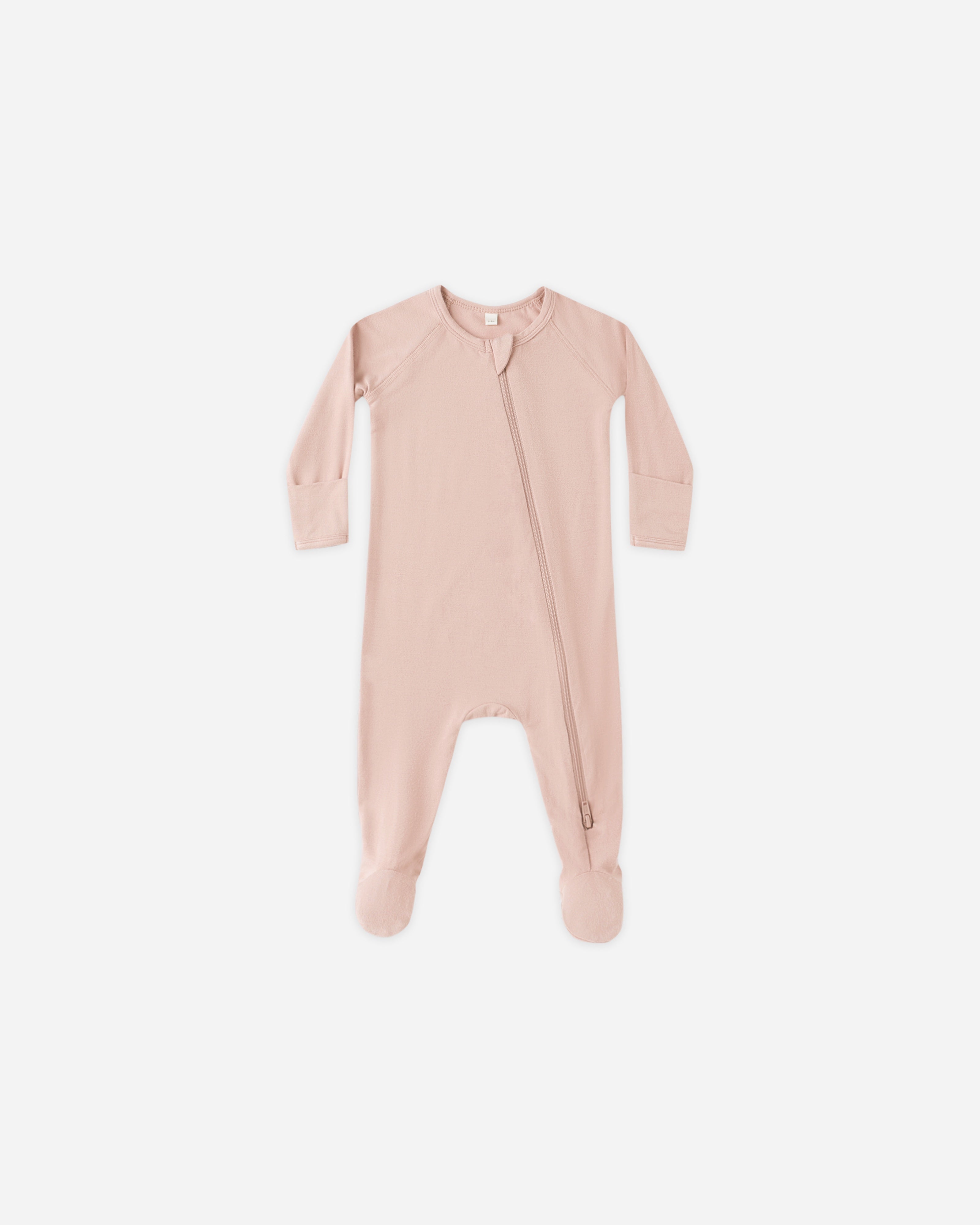 Quincy Mae Bamboo Zip Footie (rose)